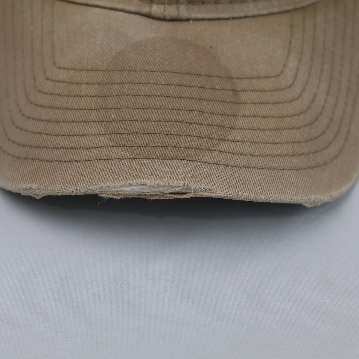 Thrifted New Era NY Yankees Beige Washed Strapback Cap | 10786