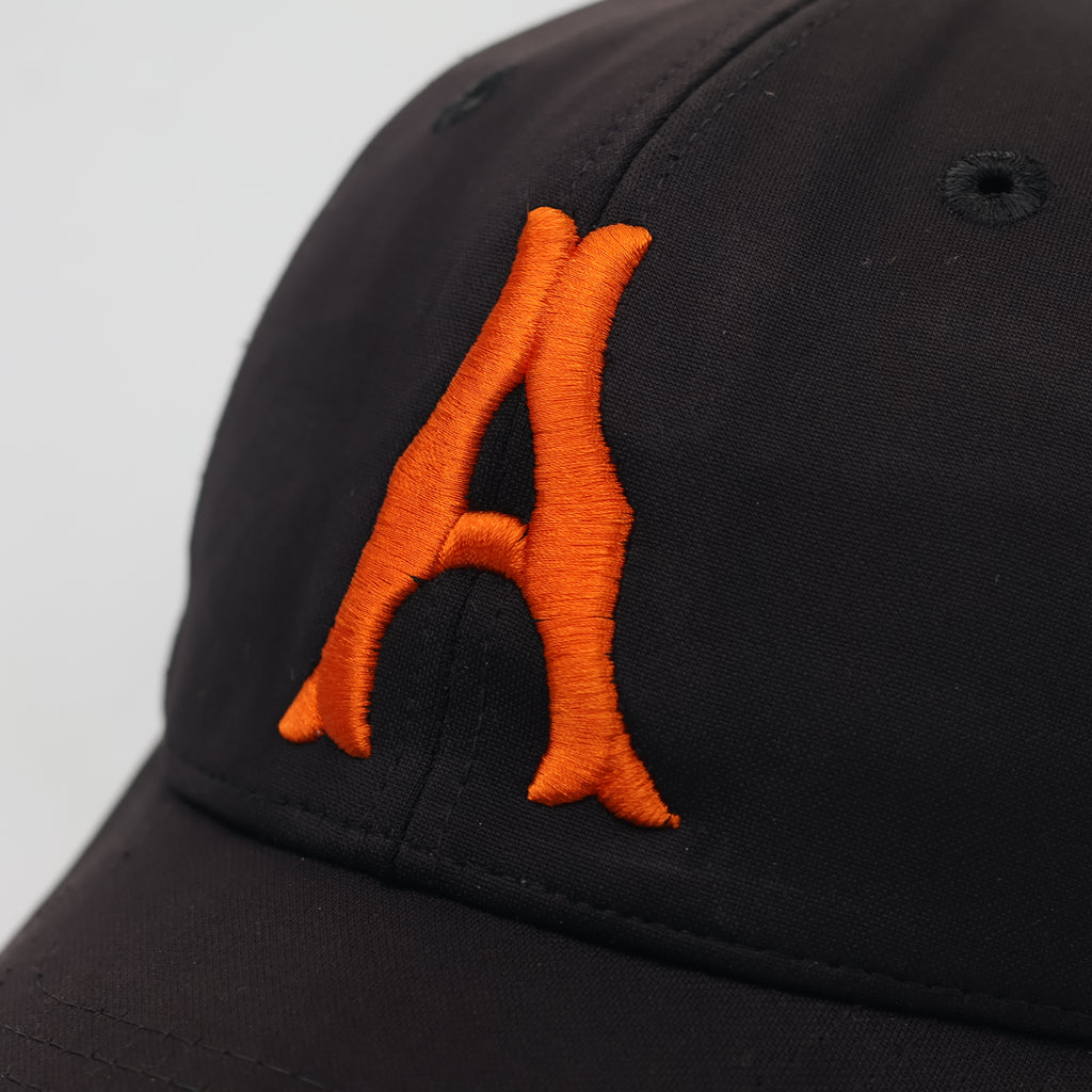 Orange Letter "A" Varsity Style Mesh Back Hat – Thrifted Black