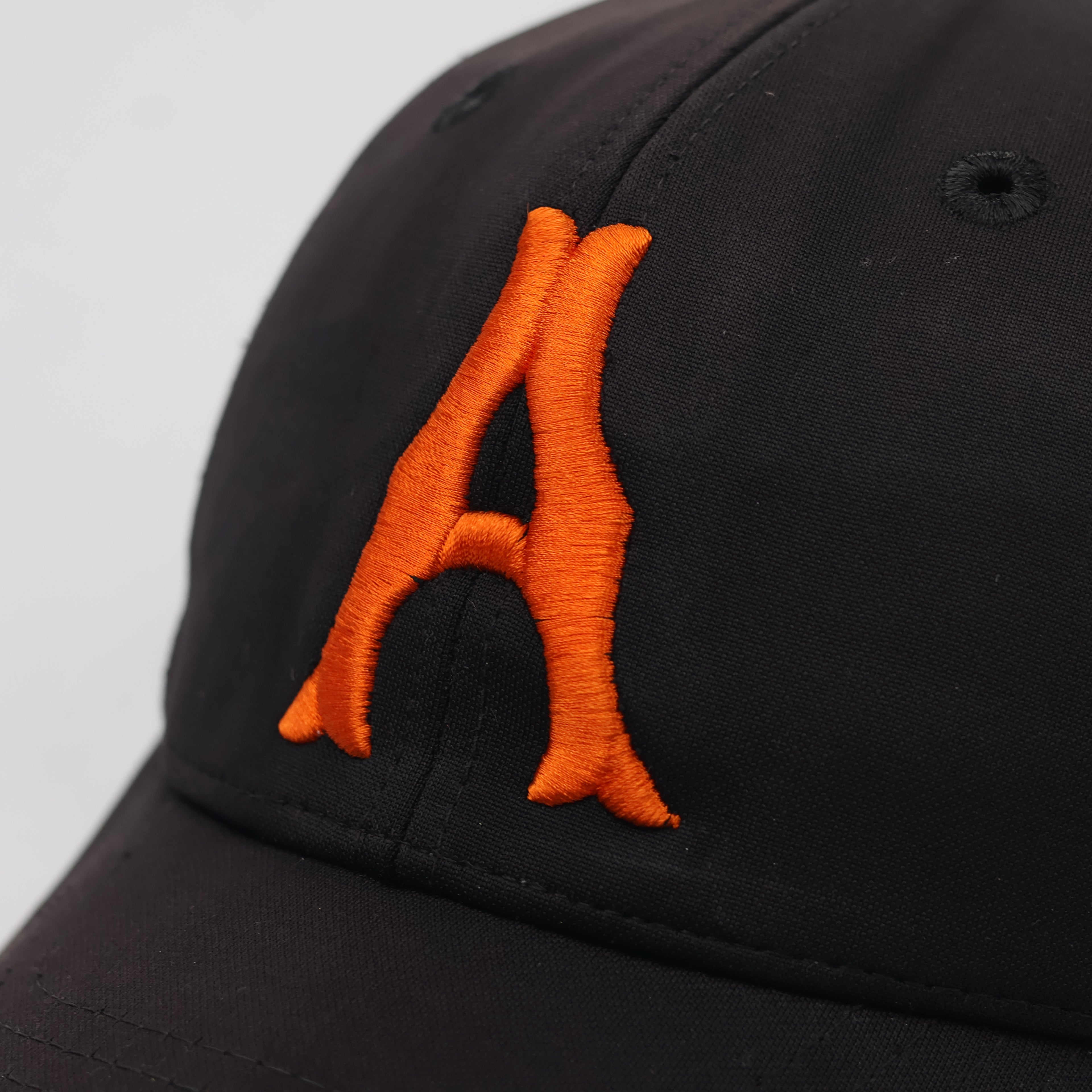Orange Letter "A" Varsity Style Mesh Back Hat – Thrifted Black
