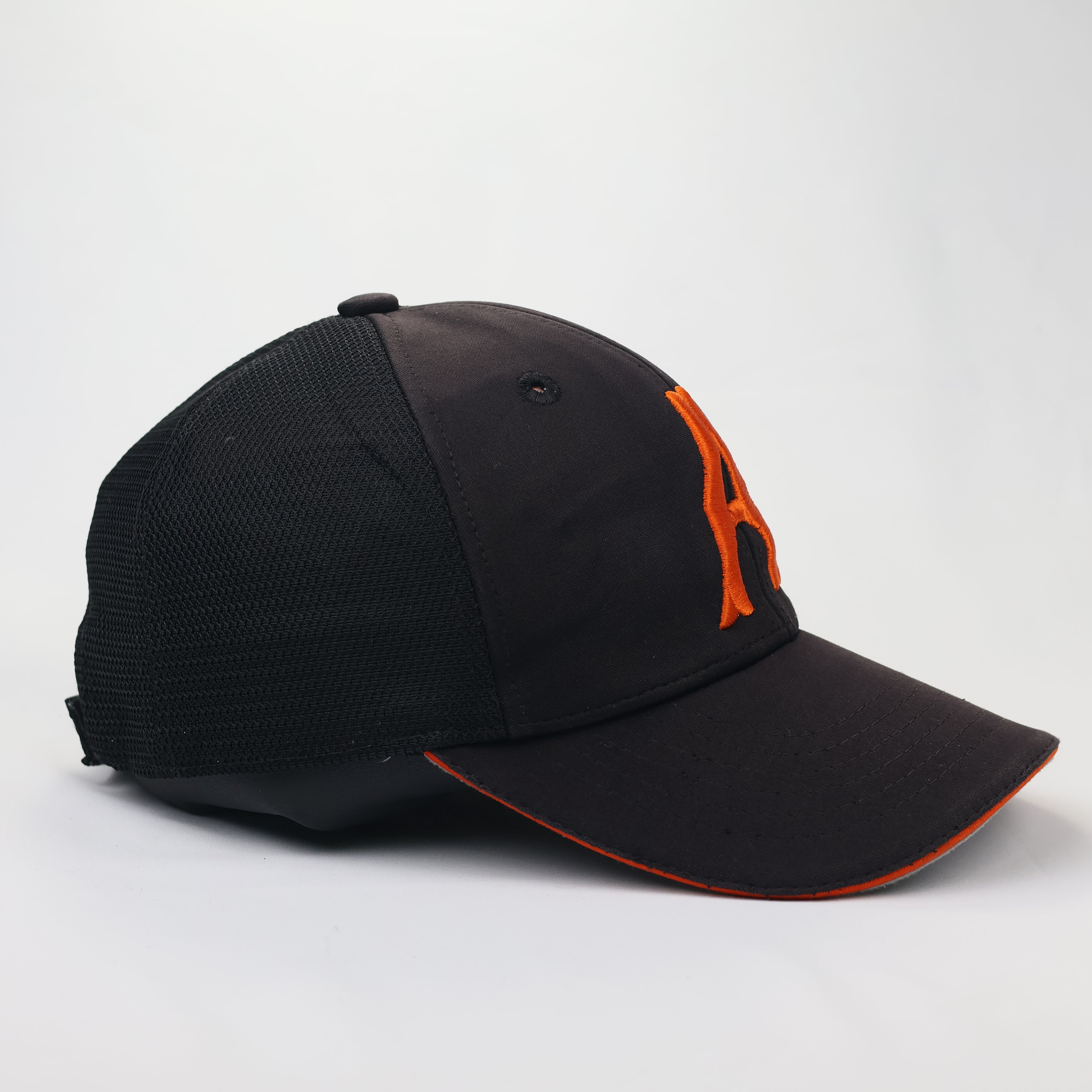 Orange Letter "A" Varsity Style Mesh Back Hat – Thrifted Black