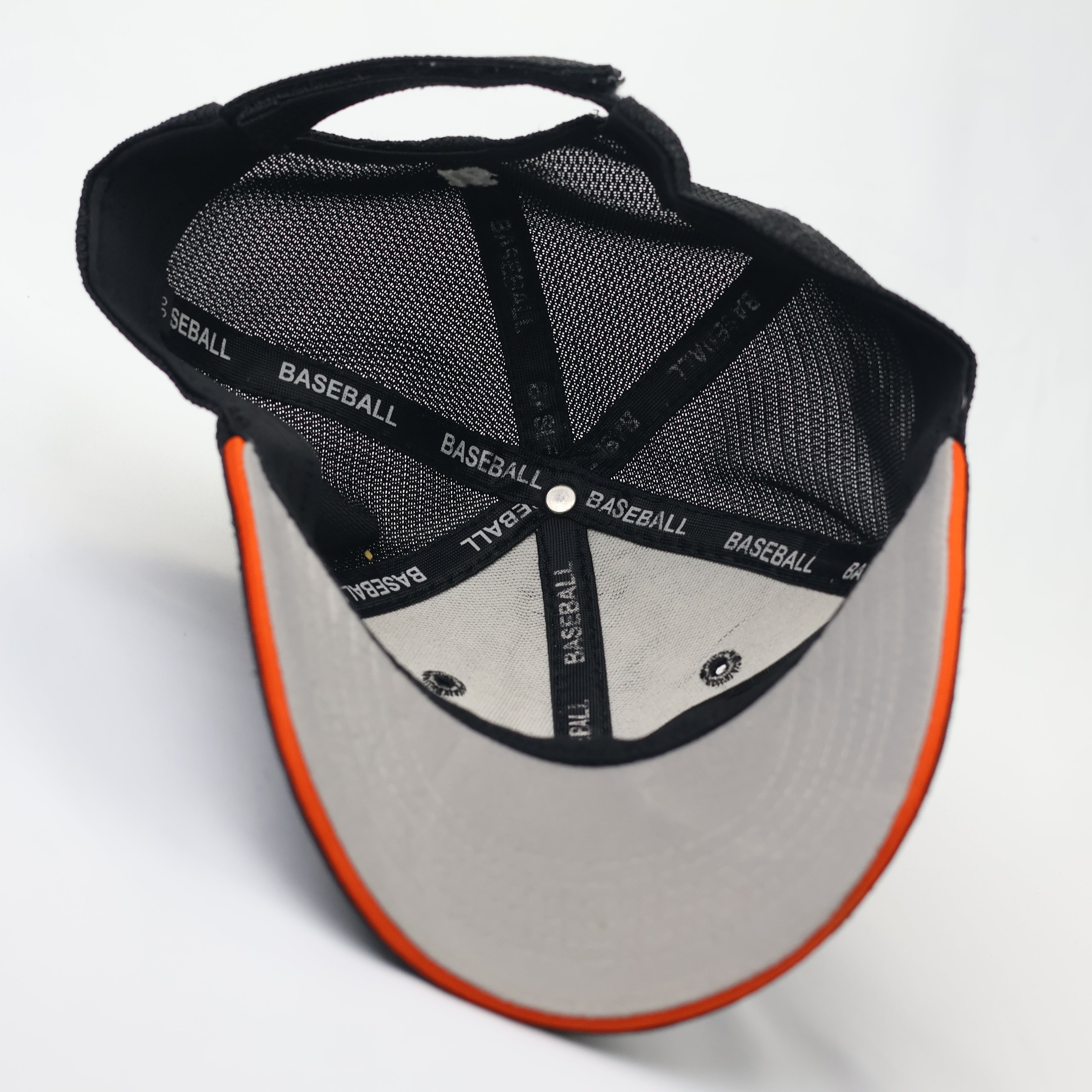 Orange Letter "A" Varsity Style Mesh Back Hat – Thrifted Black
