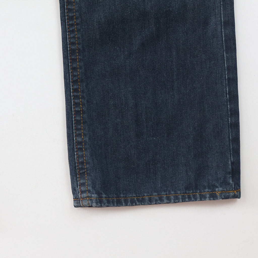 Thrifted Men's Dark Blue Straight Leg Jeans 34-36 Waist/ J1032