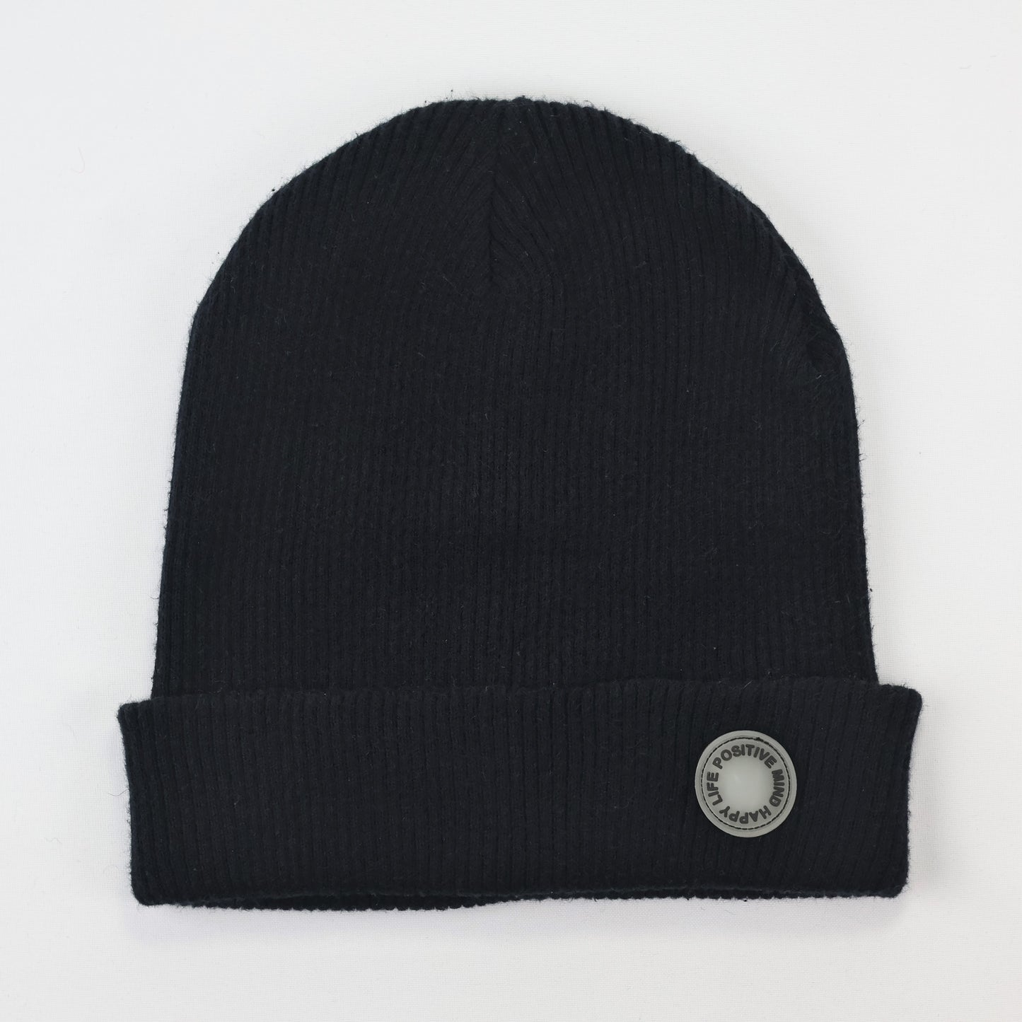 Zara Men’s Black Ribbed Thrifted Beanie – Minimalist Knit Winter Cap