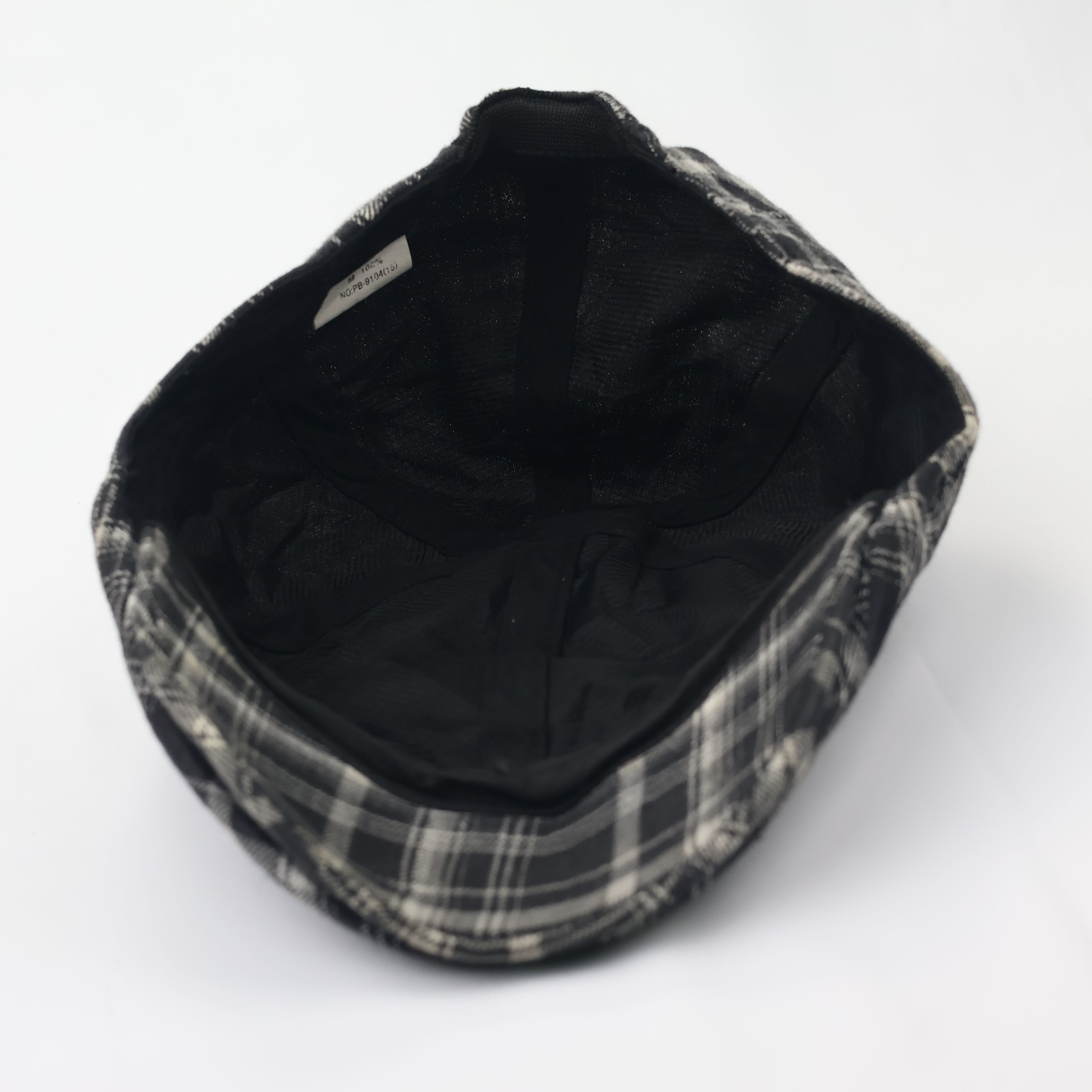 Cotton Plaid Driving Cap – Thrifted Newsboy Style Flat Hat