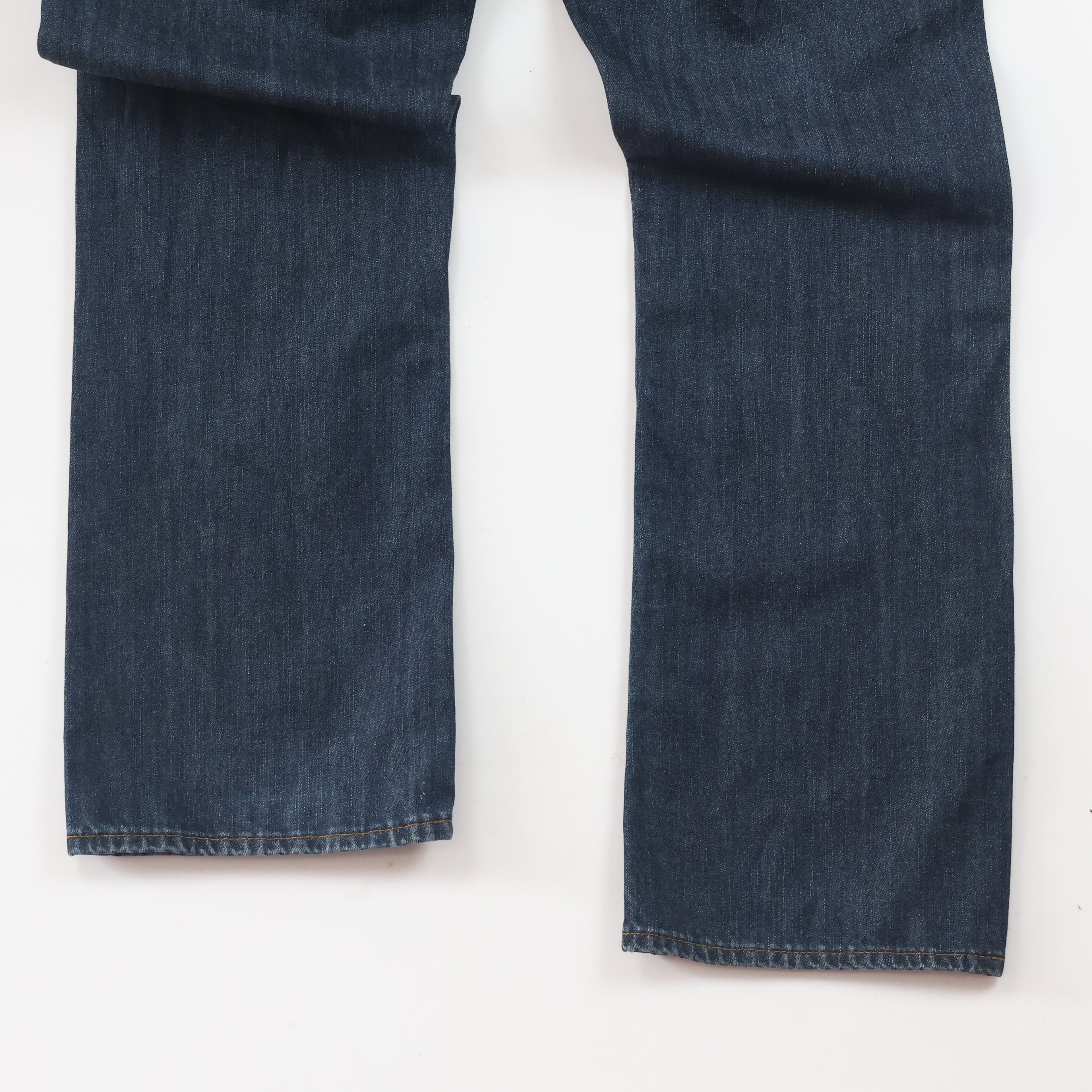 Thrifted Men's Dark Blue Straight Leg Jeans 34-36 Waist/ J1032