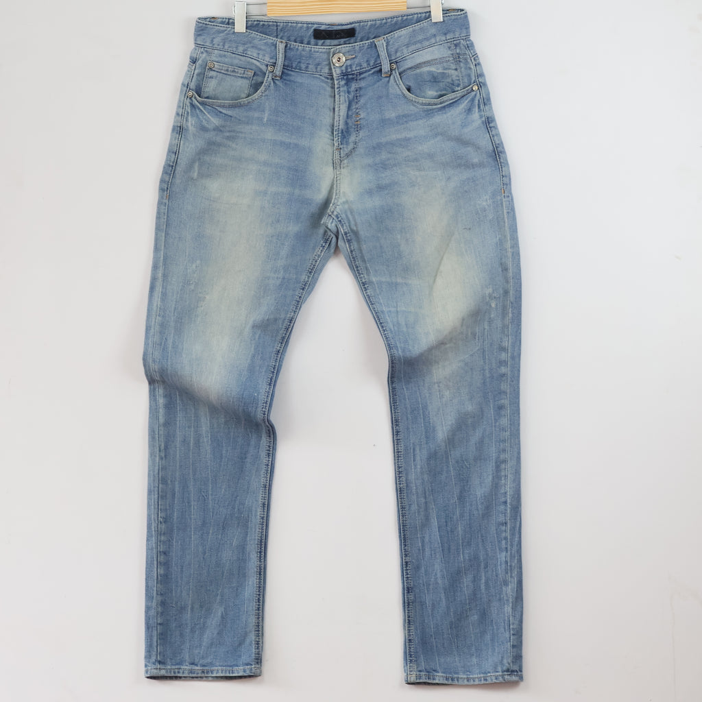 Thrifted Nix Men's Light Blue Straight Leg Jeans 34 Waist/ J1031
