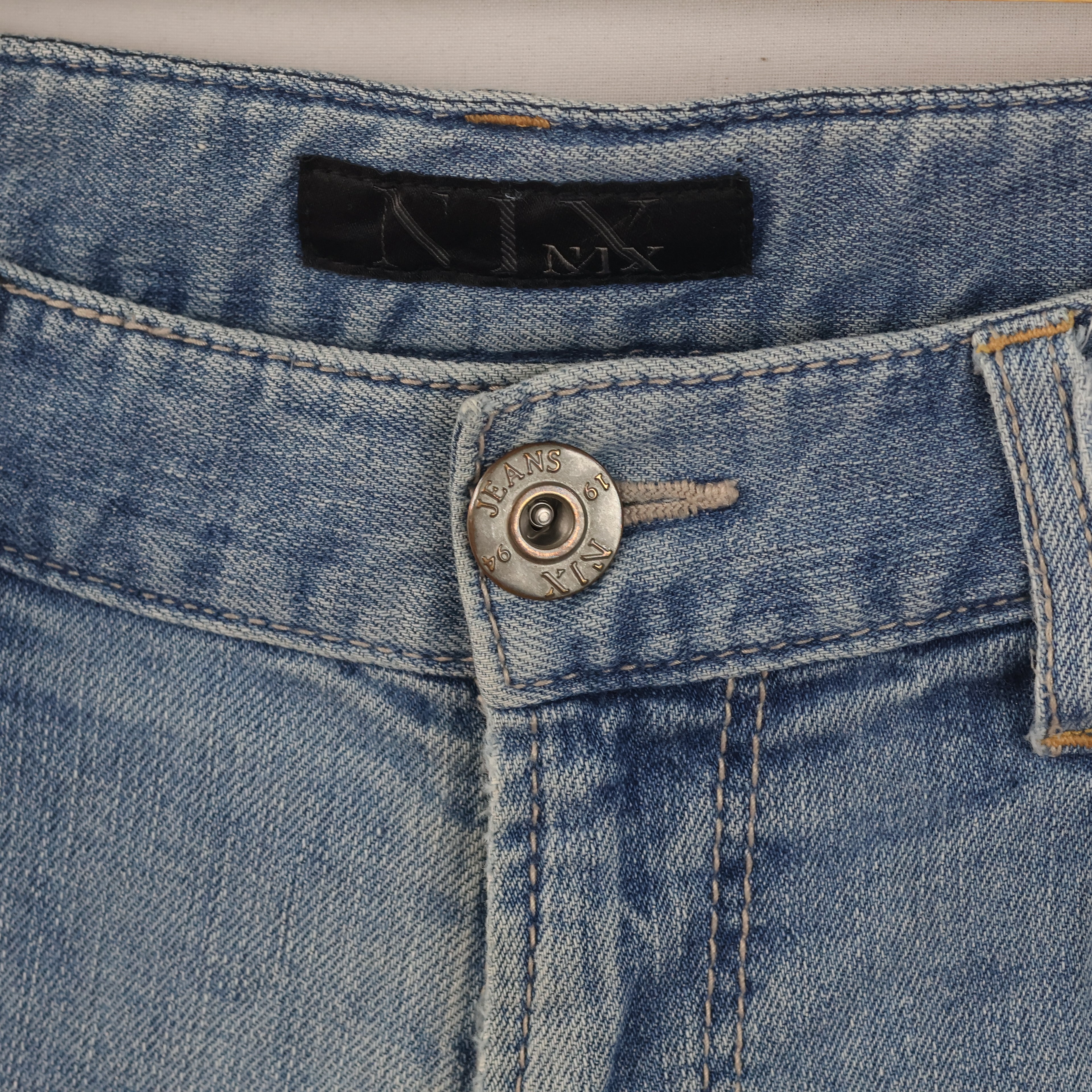 Thrifted Nix Men's Light Blue Straight Leg Jeans 34 Waist/ J1031