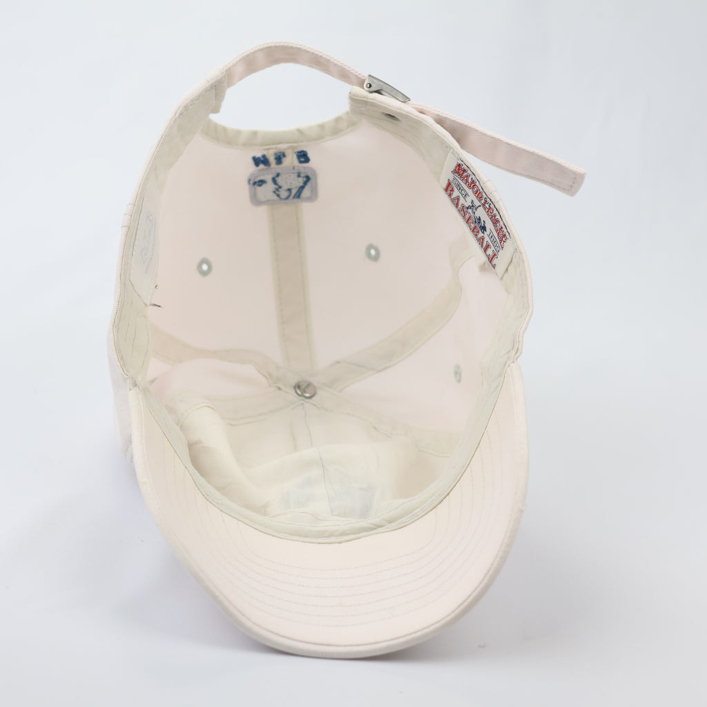 MLB New York Yankees Curved Brim Thrifted Cap - Off-White/Blue