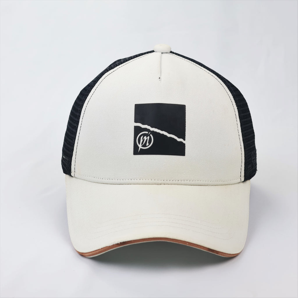 Preston Innovations Off-White & Black Mesh Trucker Cap