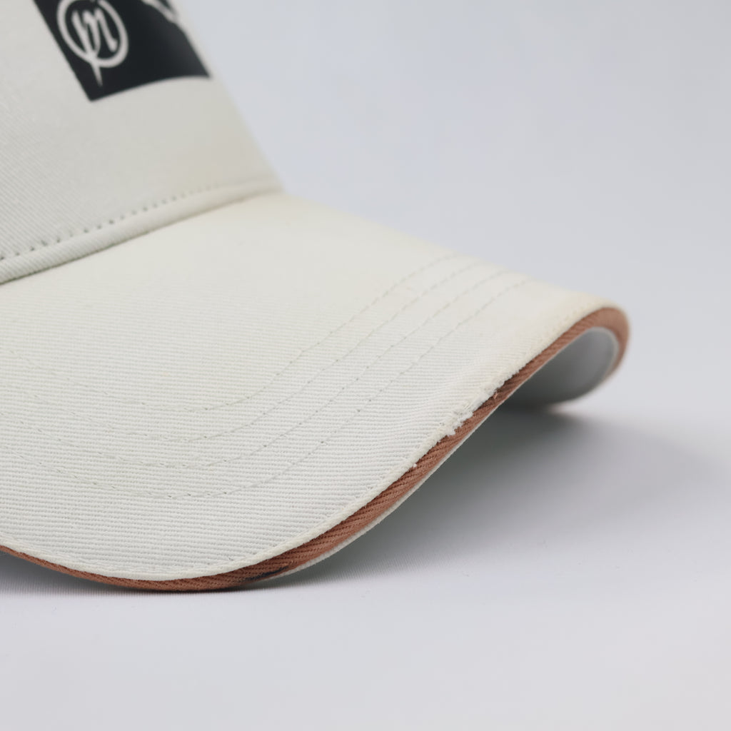 Preston Innovations Off-White & Black Mesh Trucker Cap