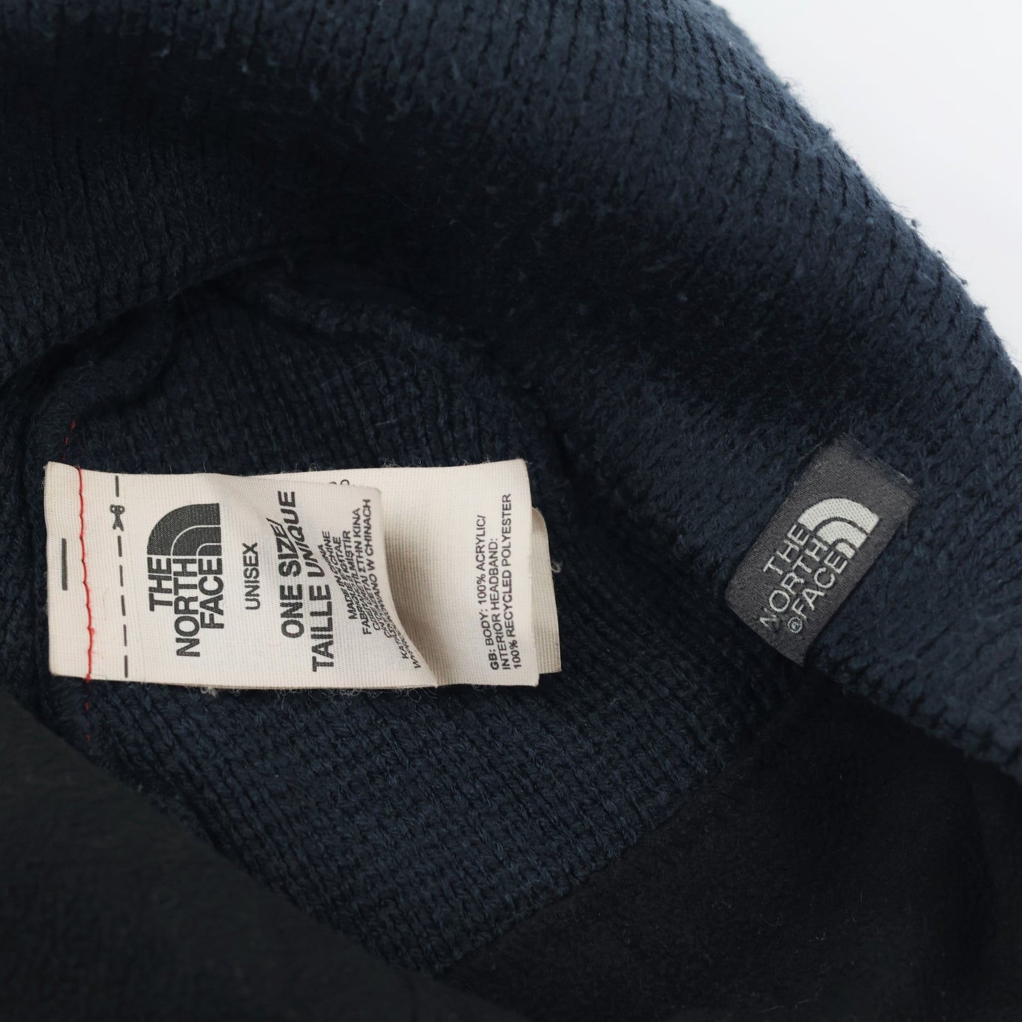 Premium The North Face Winter Thrifted Cap – Black Cuffed Logo Box Beanie
