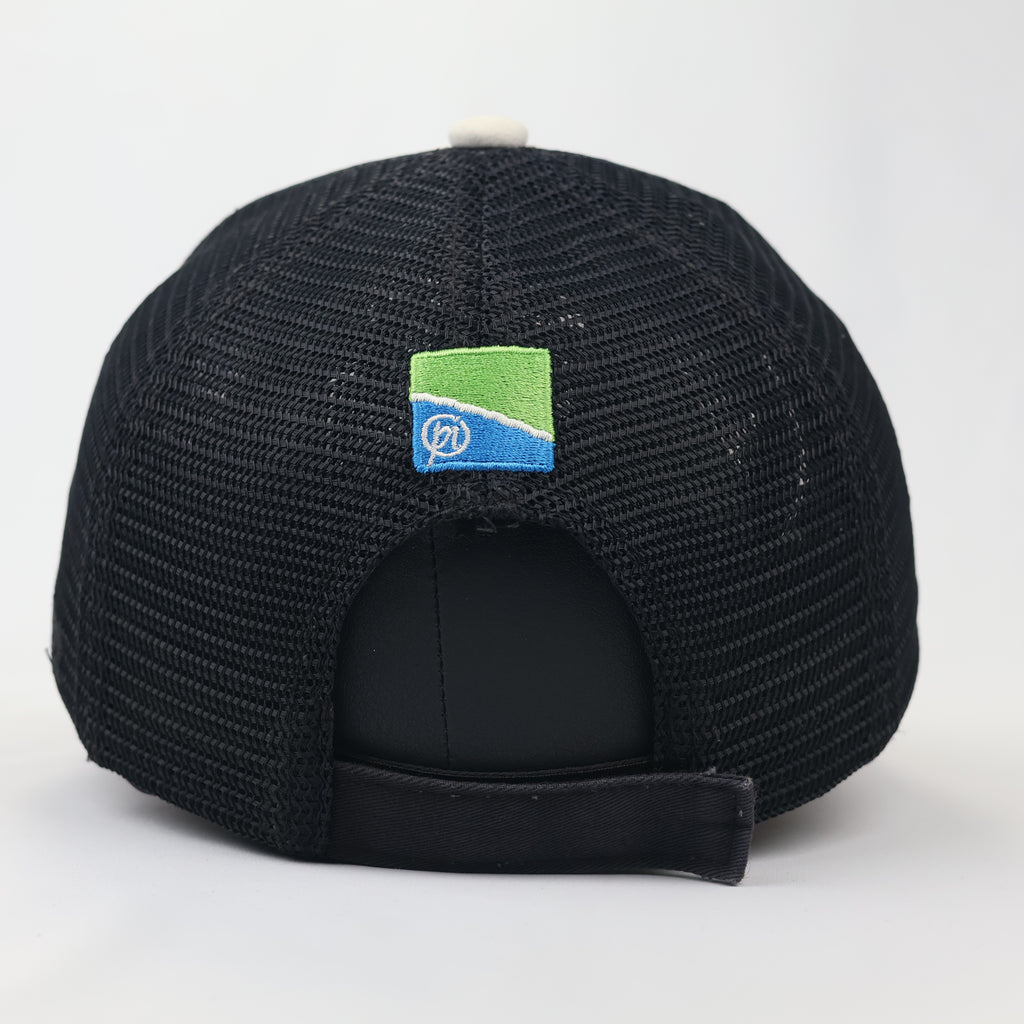 Preston Innovations Off-White & Black Mesh Trucker Cap