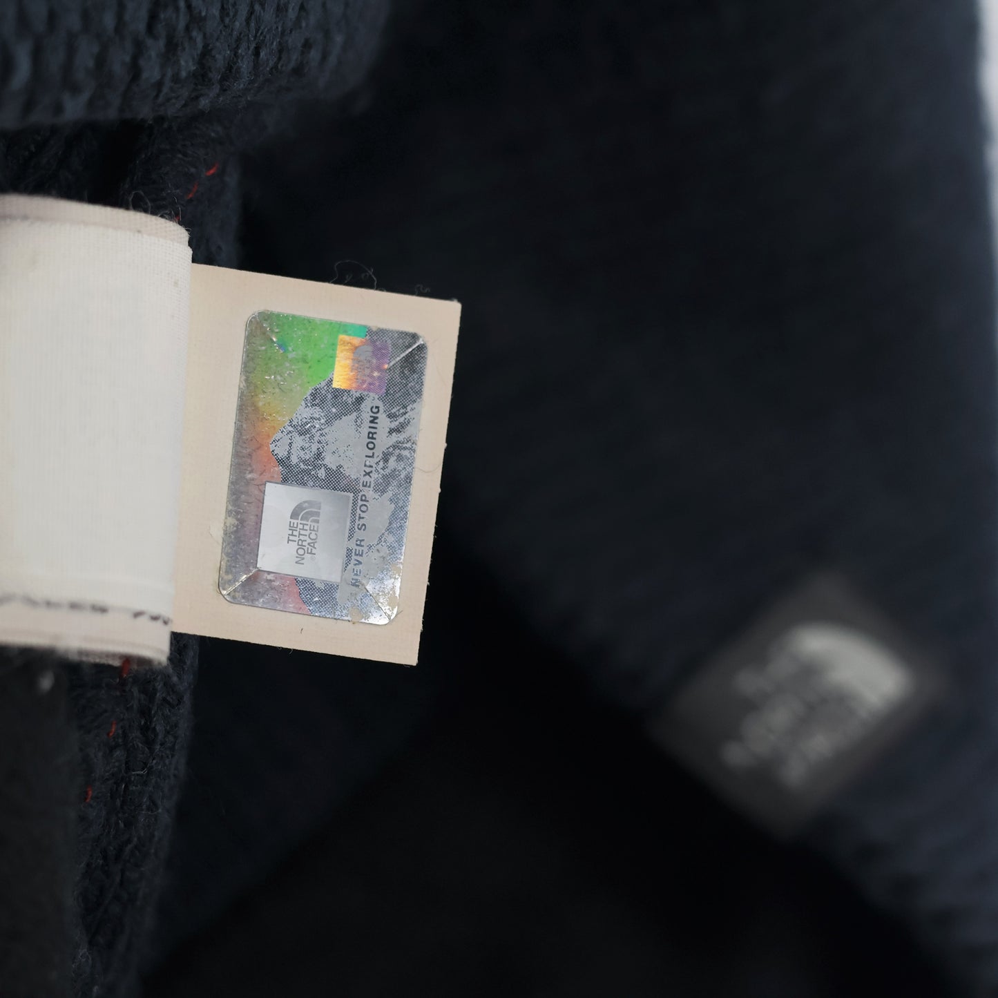 Premium The North Face Winter Thrifted Cap – Black Cuffed Logo Box Beanie