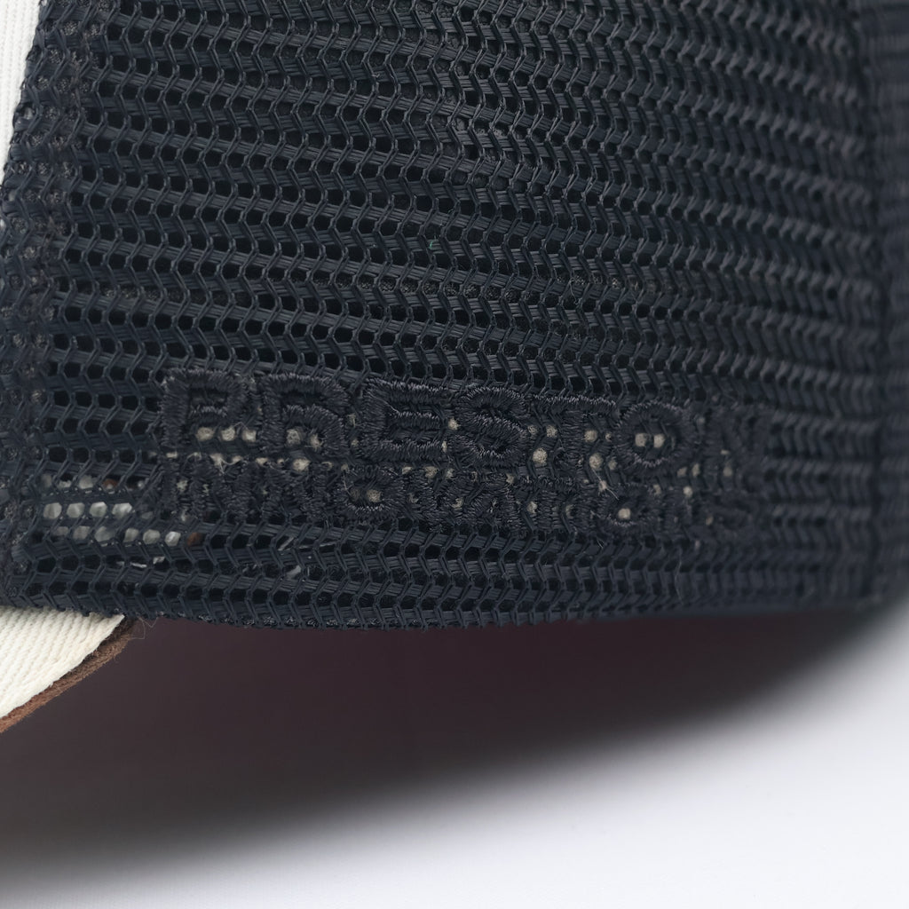 Preston Innovations Off-White & Black Mesh Trucker Cap