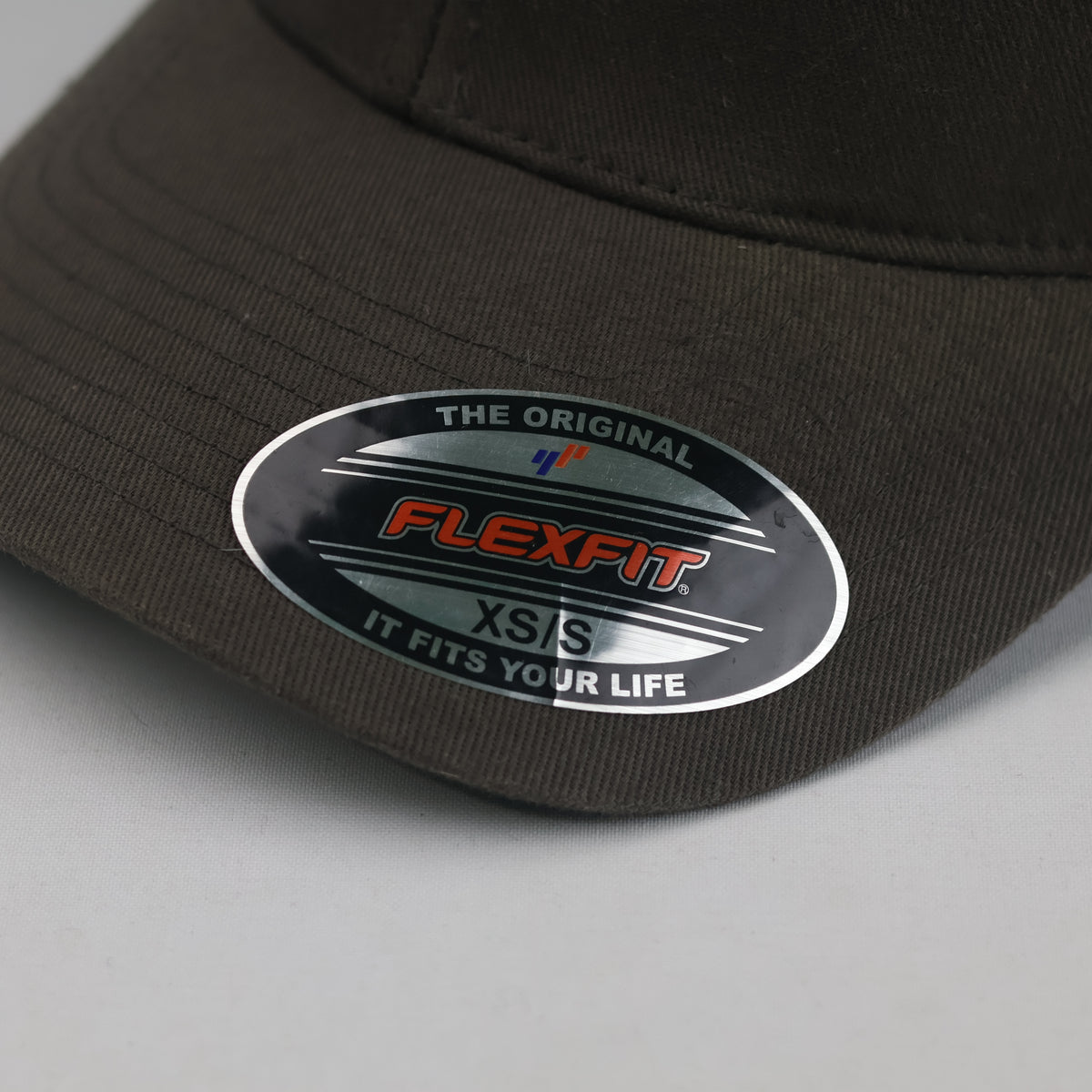 Thrifted Flexfit Original Dark Brown Plain Stretch Fit Cap | 10799