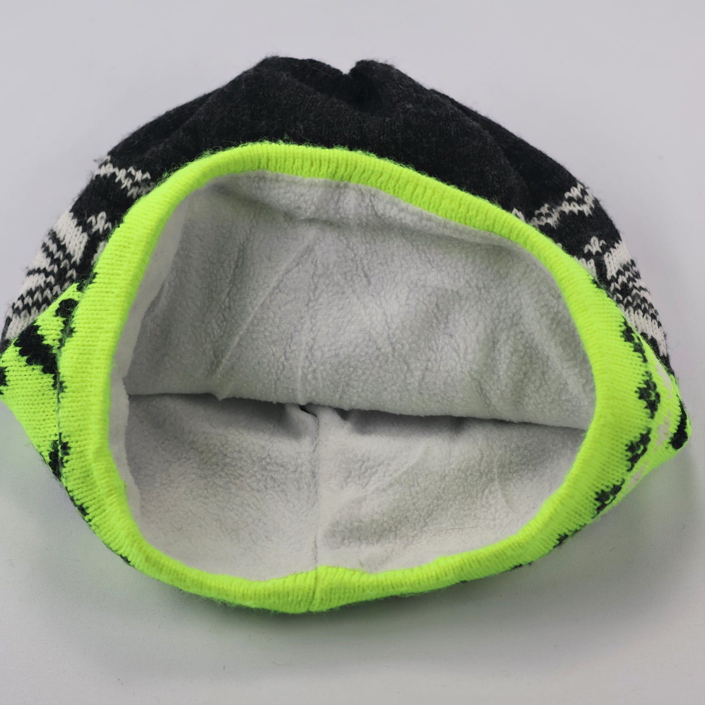 Zakopane Poland Souvenir Thrifted Beanie – Black & White Embroidered Winter Hat