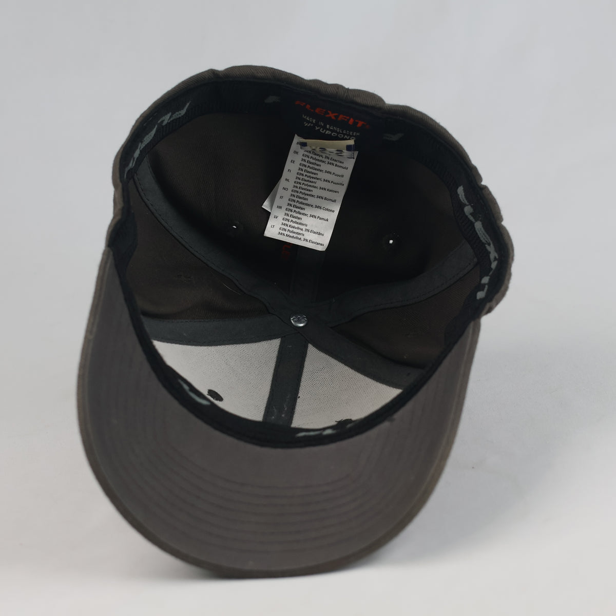 Thrifted Flexfit Original Dark Brown Plain Stretch Fit Cap | 10799