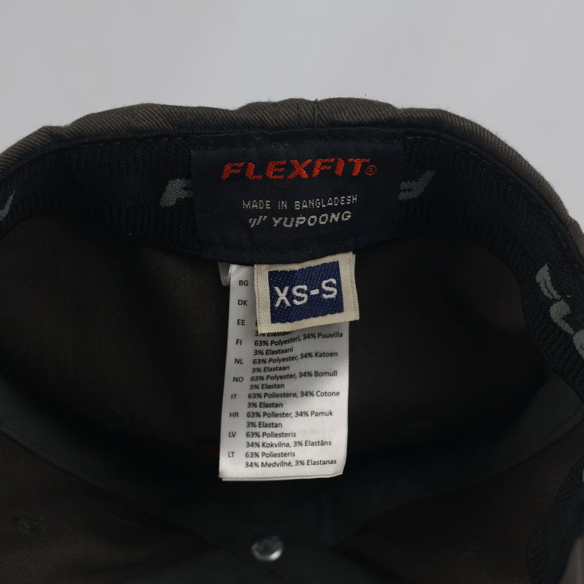 Thrifted Flexfit Original Dark Brown Plain Stretch Fit Cap | 10799