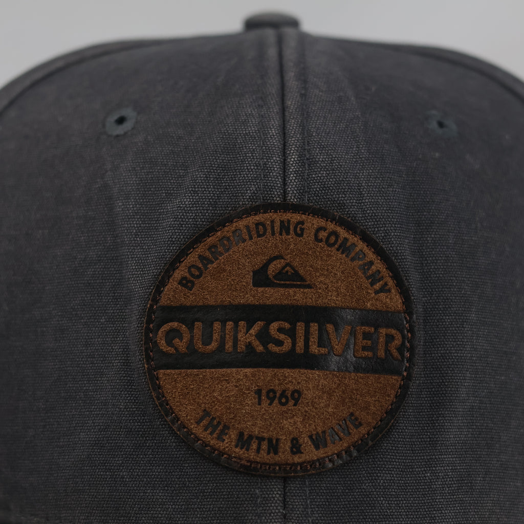 Thrifted Quiksilver Charcoal Canvas Snapback Cap (OSFM, 58-60 cm) | 10795