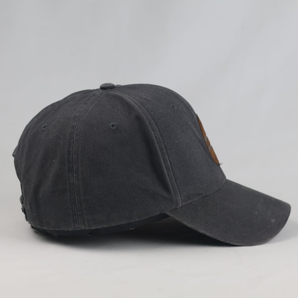 Thrifted Quiksilver Charcoal Canvas Snapback Cap (OSFM, 58-60 cm) | 10795