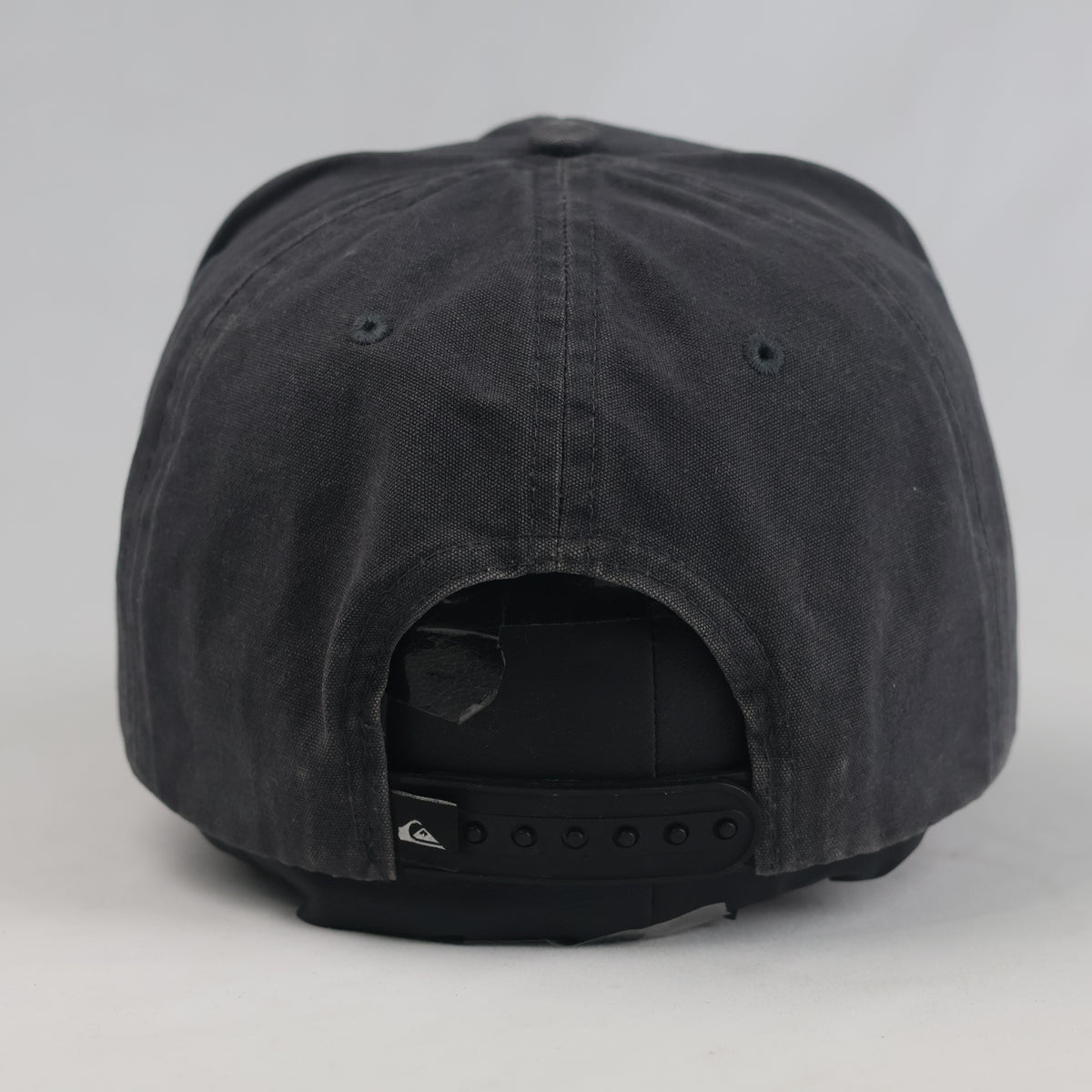 Thrifted Quiksilver Charcoal Canvas Snapback Cap (OSFM, 58-60 cm) | 10795