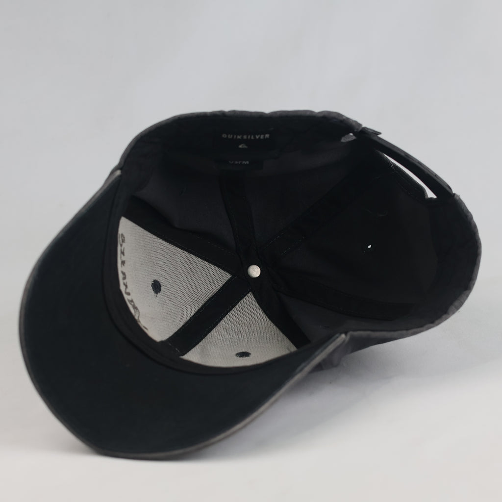Thrifted Quiksilver Charcoal Canvas Snapback Cap (OSFM, 58-60 cm) | 10795