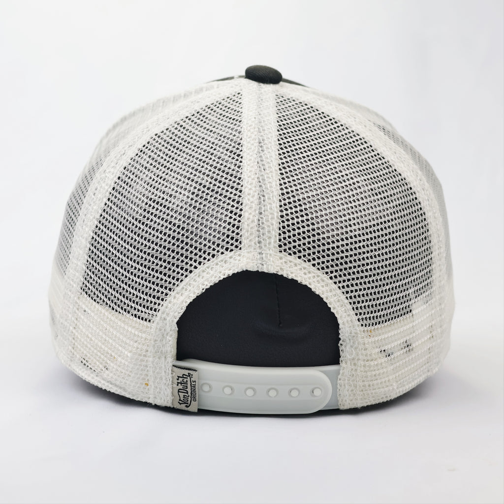 Von Dutch Originals Embroidered Thrifted Trucker Cap - Monochrome Series