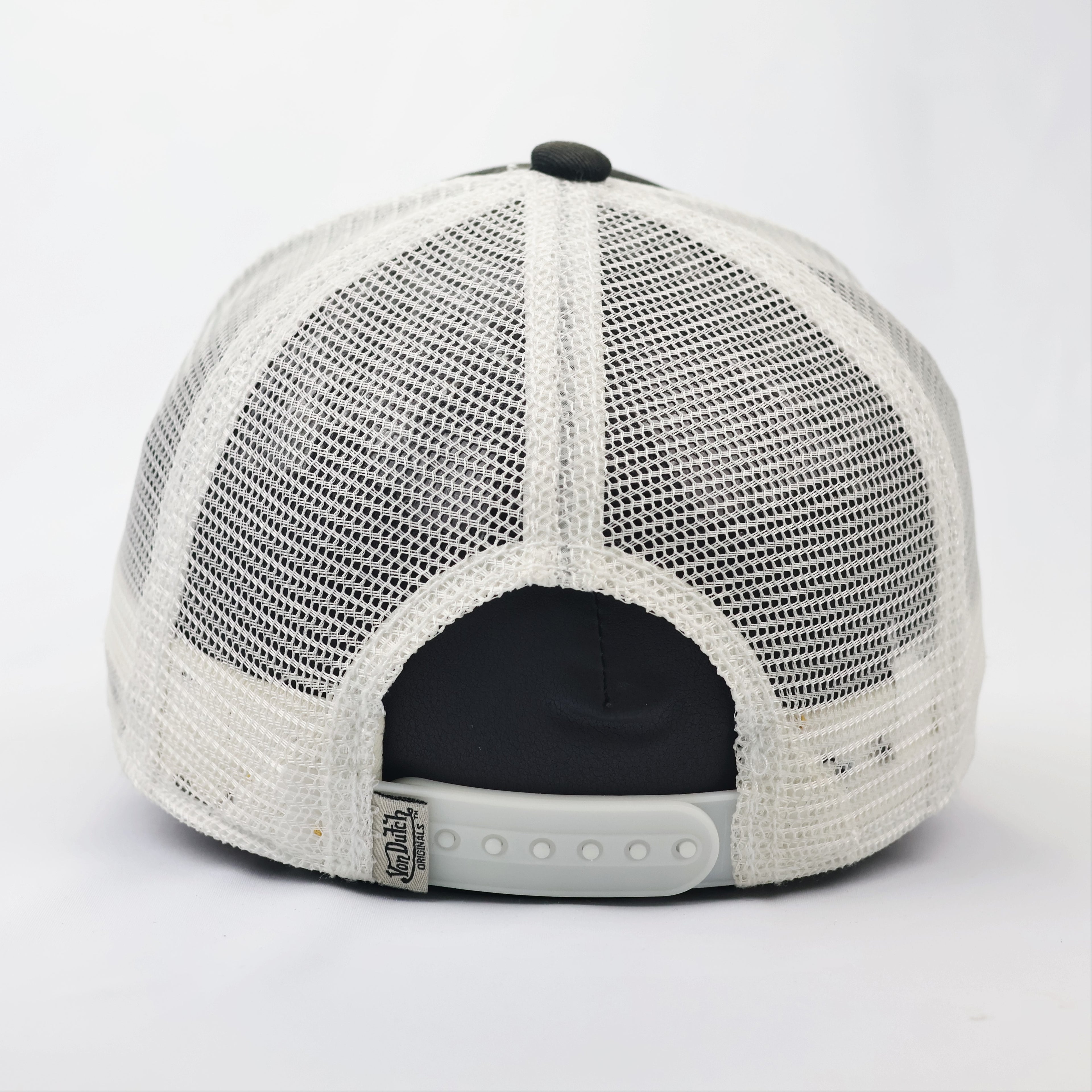 Von Dutch Originals Embroidered Thrifted Trucker Cap - Monochrome Series