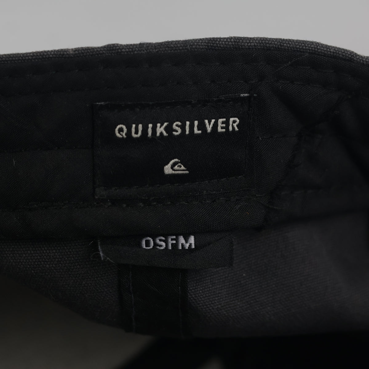 Thrifted Quiksilver Charcoal Canvas Snapback Cap (OSFM, 58-60 cm) | 10795