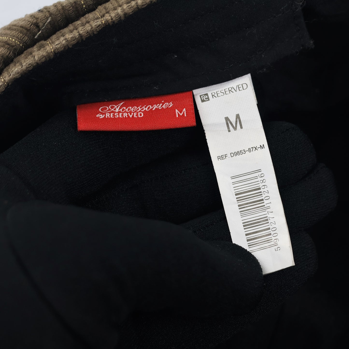 Reserved Brown Corduroy Newsboy Thrifted Cap with Gold Metallic Pinstripes - Size Adult