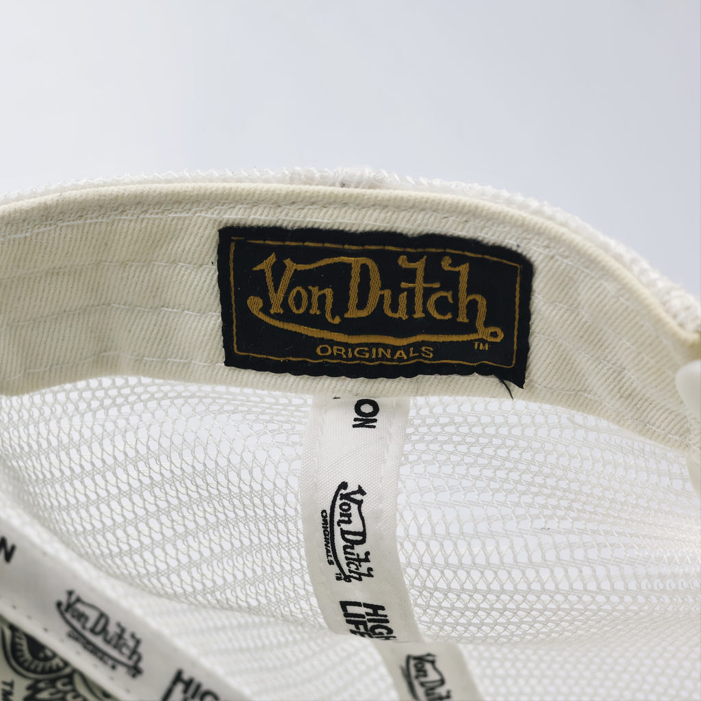Von Dutch Originals Embroidered Thrifted Trucker Cap - Monochrome Series