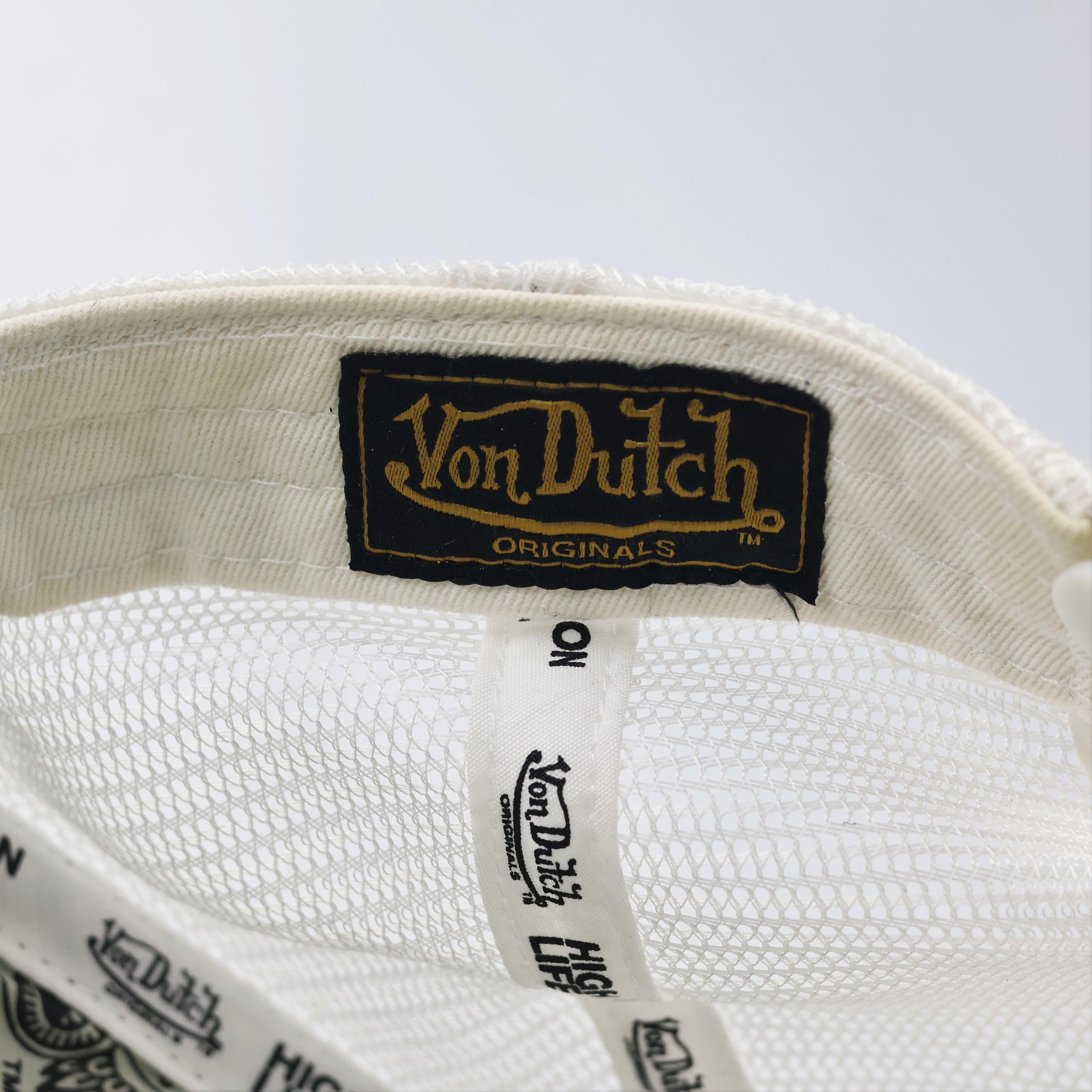 Von Dutch Originals Embroidered Thrifted Trucker Cap - Monochrome Series