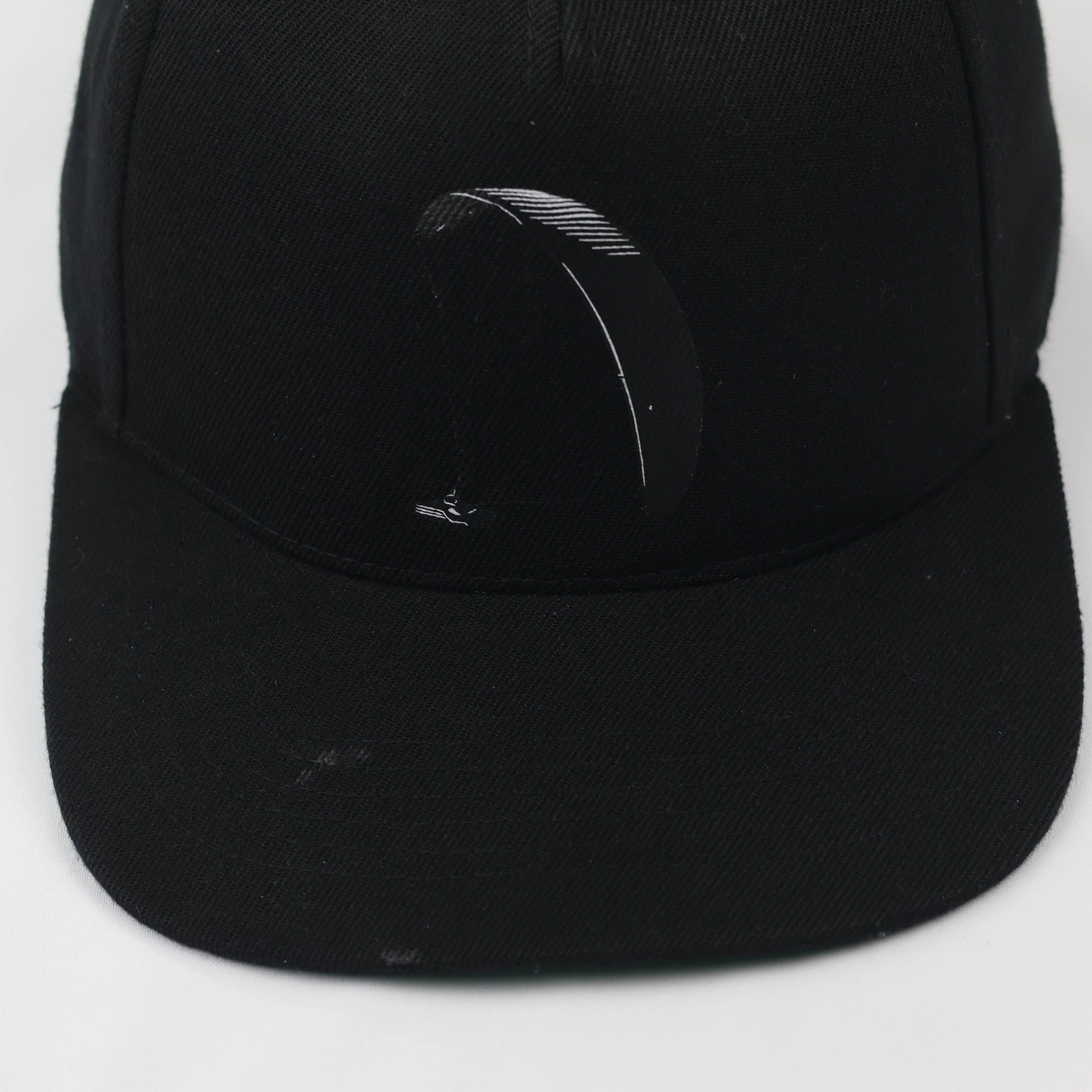 Paragliding Graphic Black Snapback Cap - Beechfield Vintage