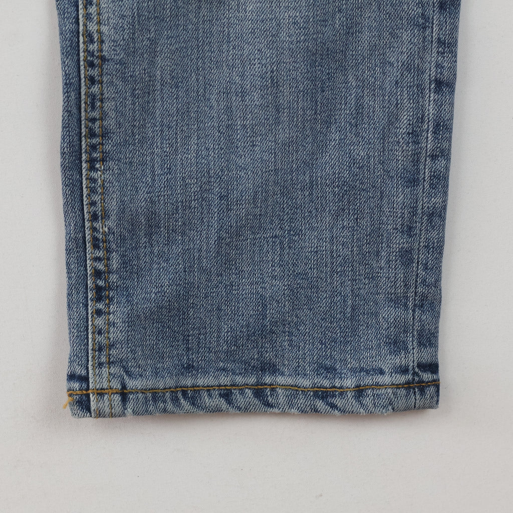 Thrifted Fatalism Men's Blue Straight Leg Denim Jeans 32 Waist/ J1025