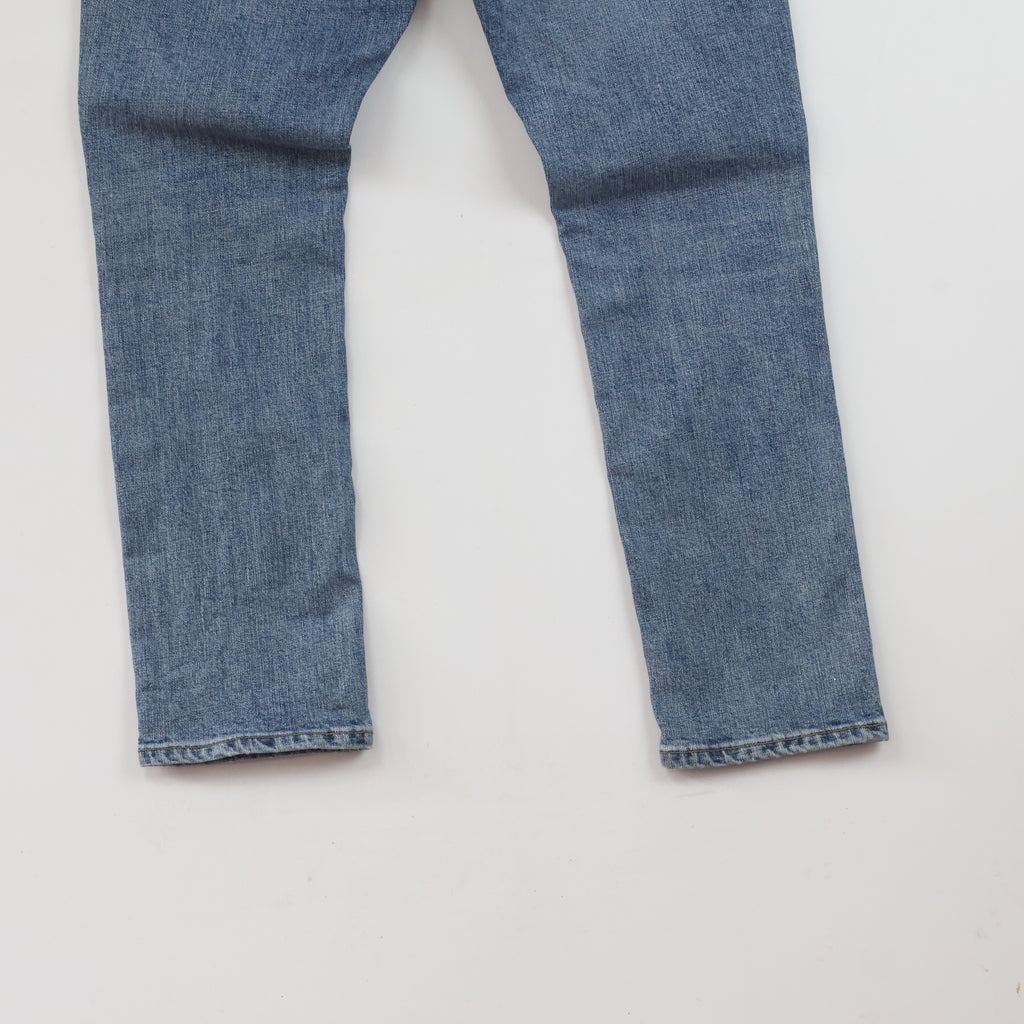 Thrifted Fatalism Men's Blue Straight Leg Denim Jeans 32 Waist/ J1025