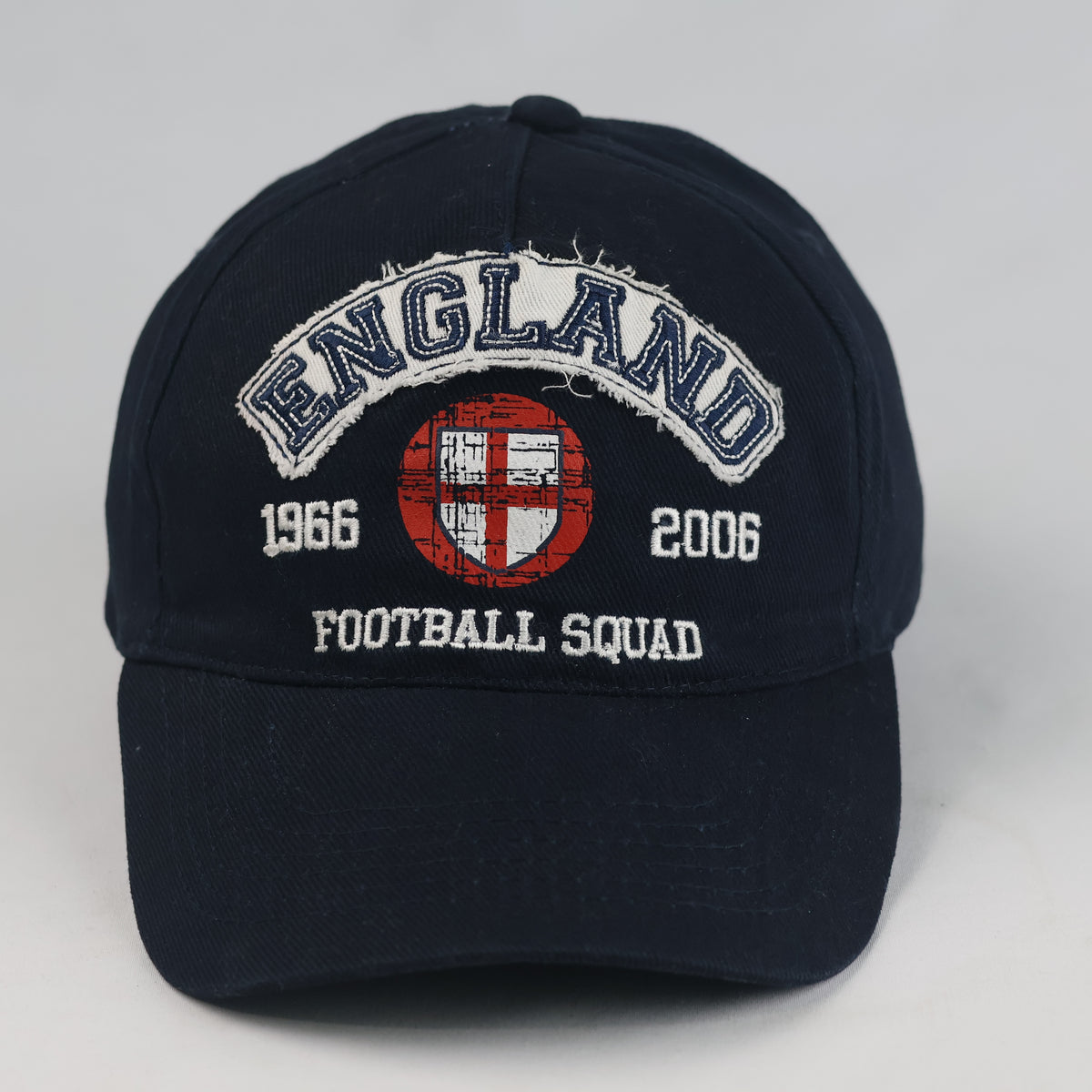 Thrifted Vintage England Football Squad Navy Strapback Cap | 10808