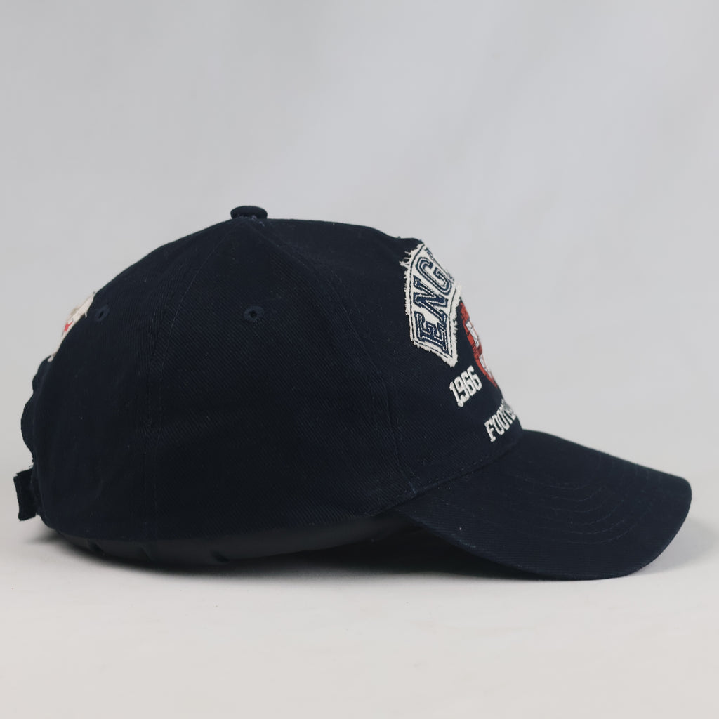Thrifted Vintage England Football Squad Navy Strapback Cap | 10808