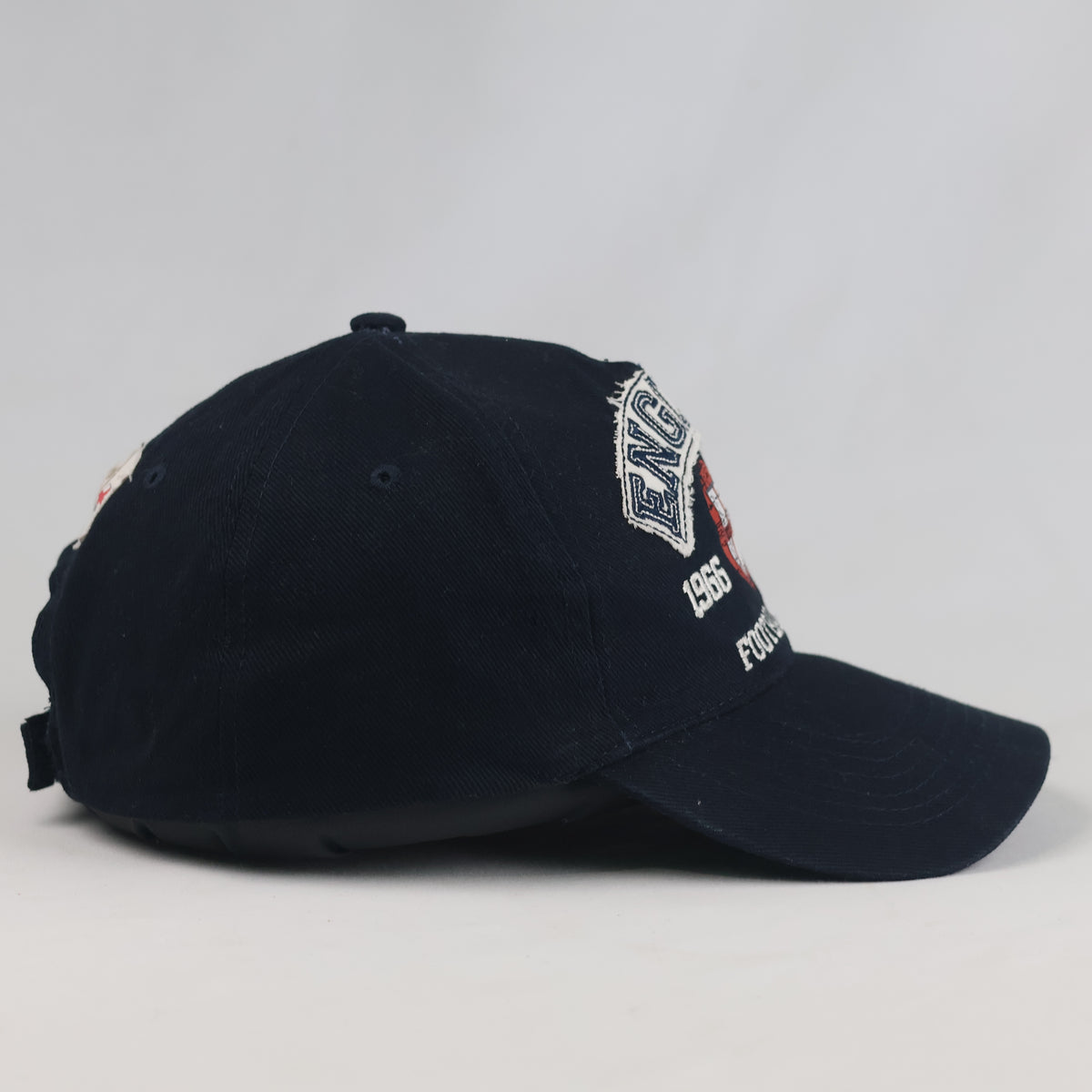 Thrifted Vintage England Football Squad Navy Strapback Cap | 10808
