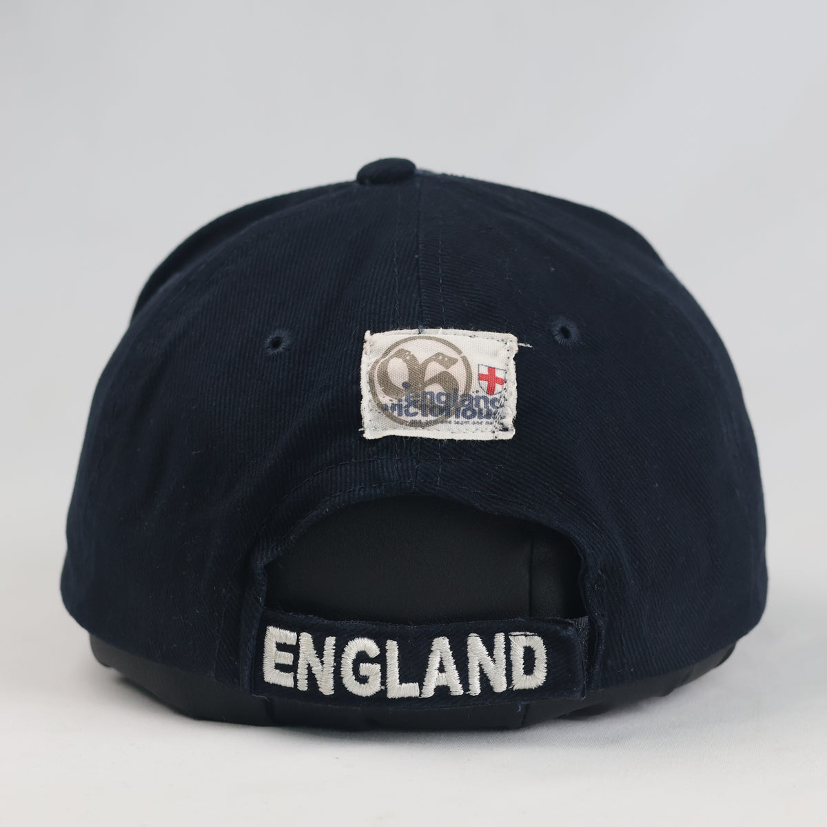 Thrifted Vintage England Football Squad Navy Strapback Cap | 10808