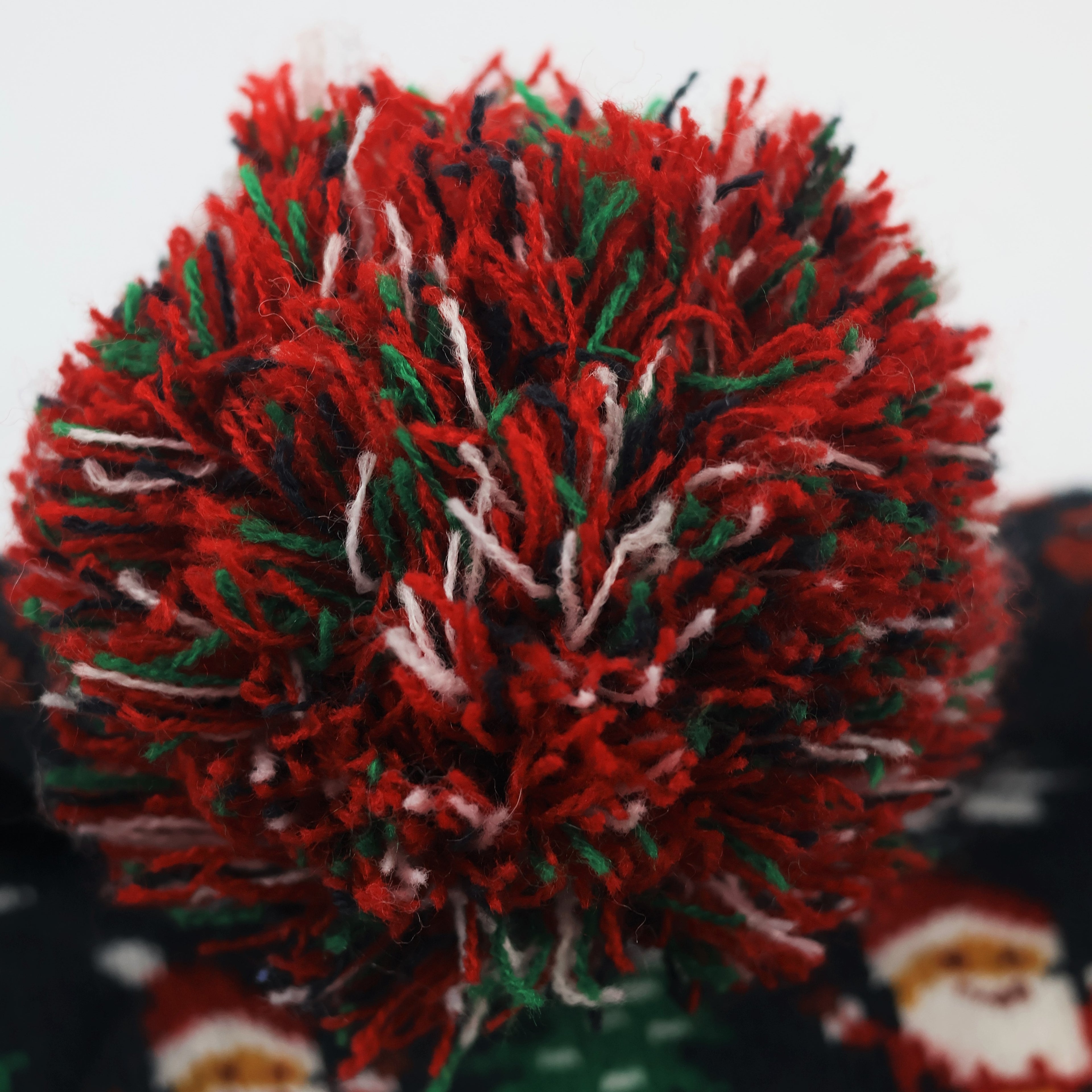 Festive Christmas Knit Beanie – Santa, Reindeer & Snowflake Pom-Pom Hat
