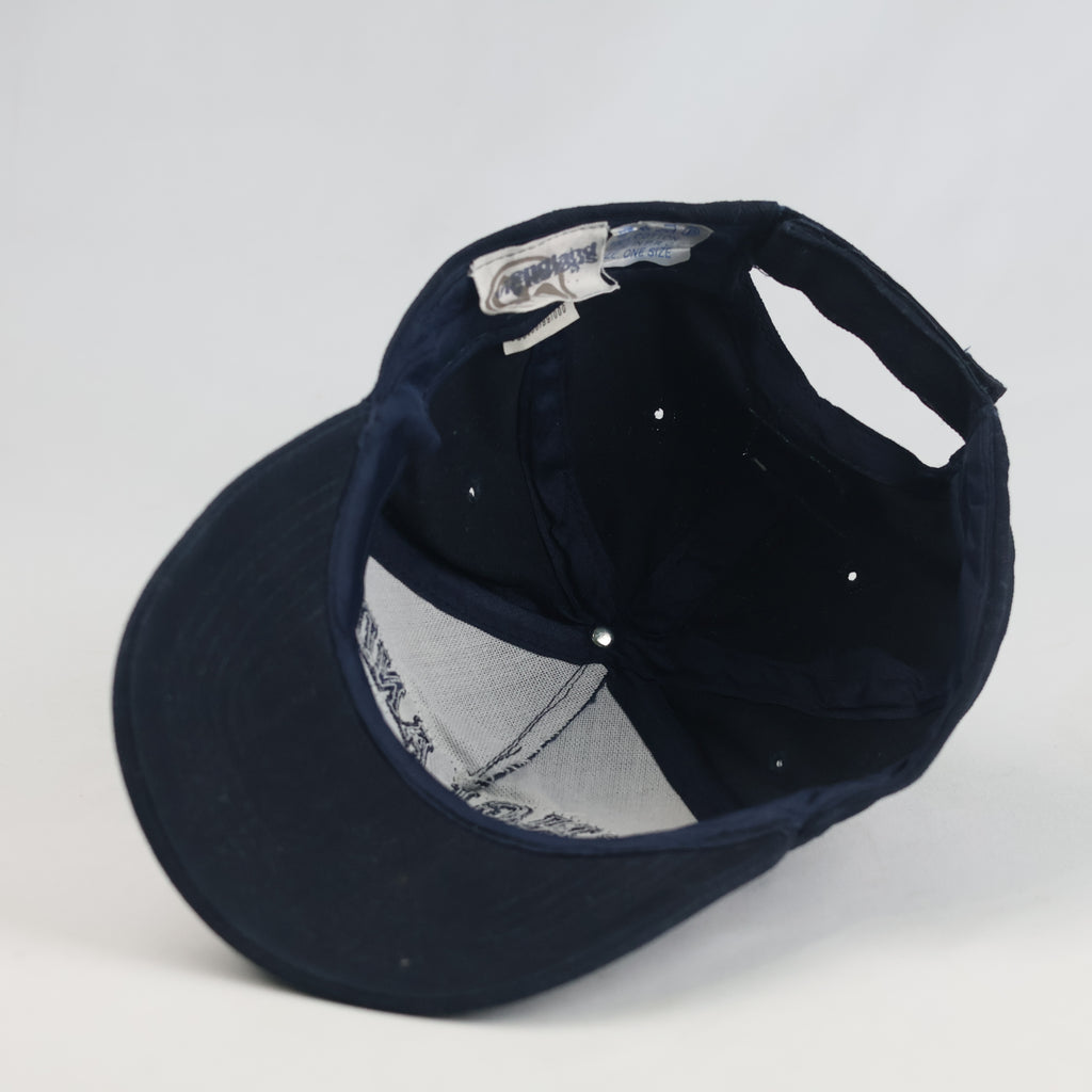 Thrifted Vintage England Football Squad Navy Strapback Cap | 10808