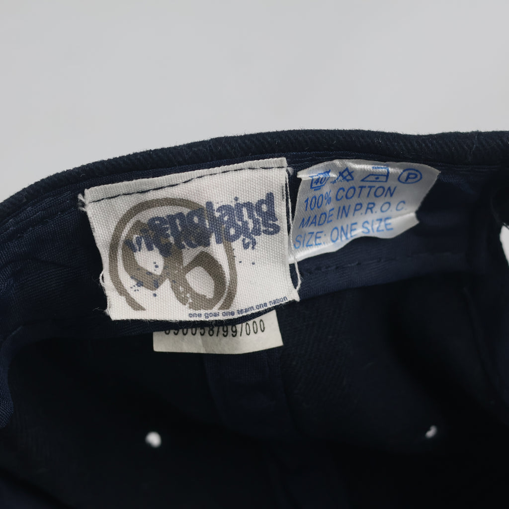Thrifted Vintage England Football Squad Navy Strapback Cap | 10808