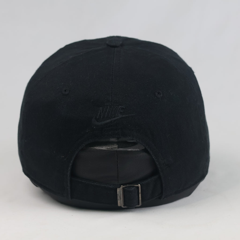 Thrifted Nike Black Dad Hat with Neon Coral Futura Logo | 10806