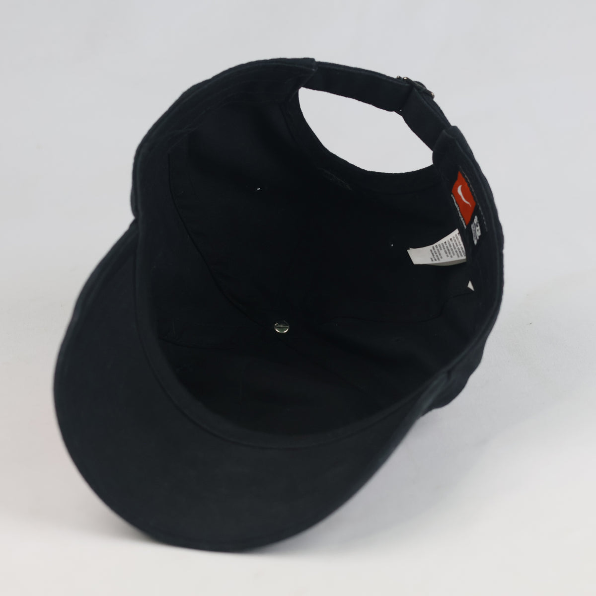 Thrifted Nike Black Dad Hat with Neon Coral Futura Logo | 10806