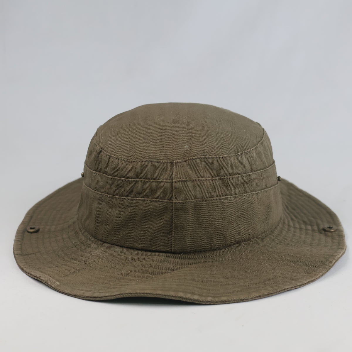 Thrifted Humont Olive Outdoor Safari Boonie Hat with Chin Cord