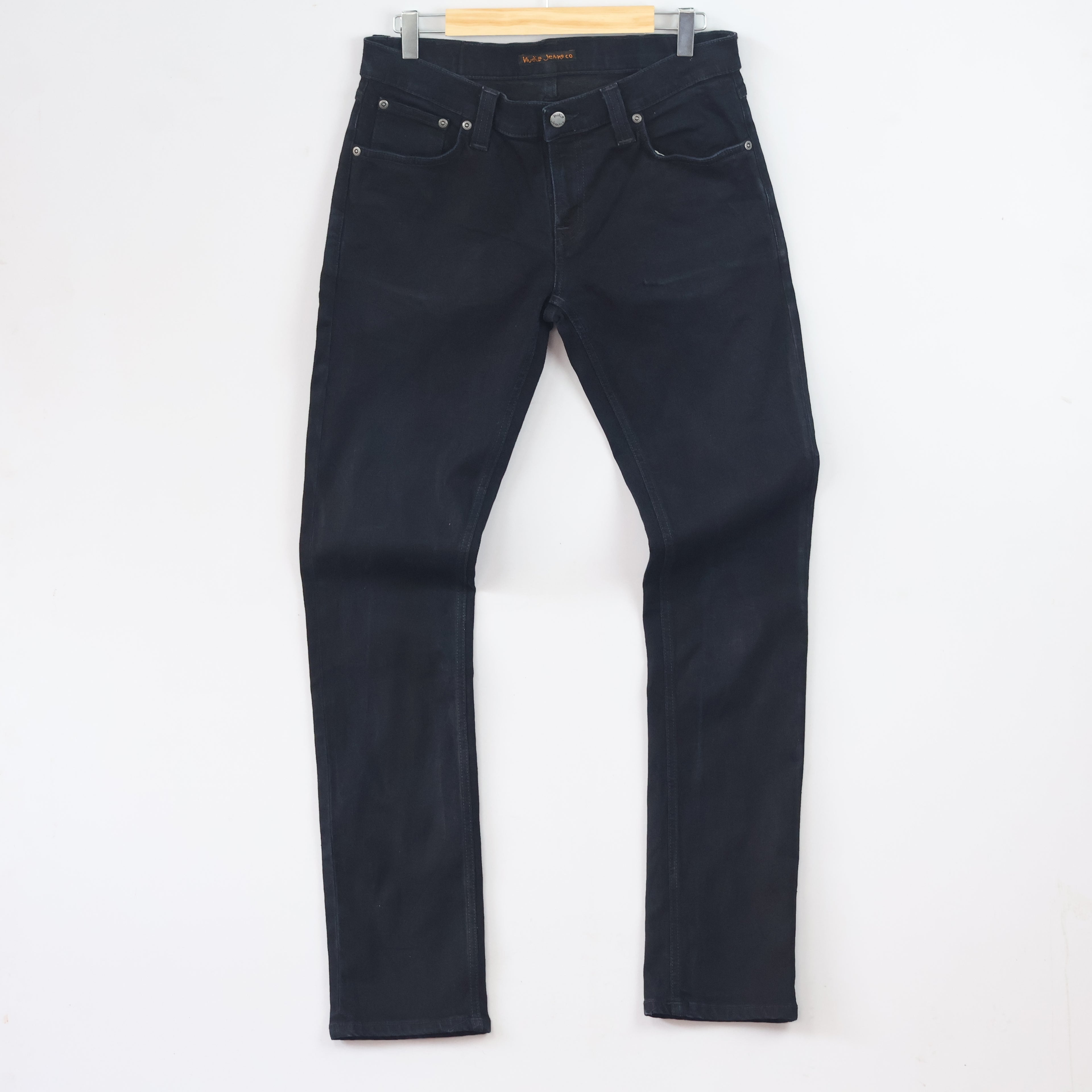 Thrifted Nudie Jeans Co Men's Slim Fit Black Jeans 30 Waist/ J1042