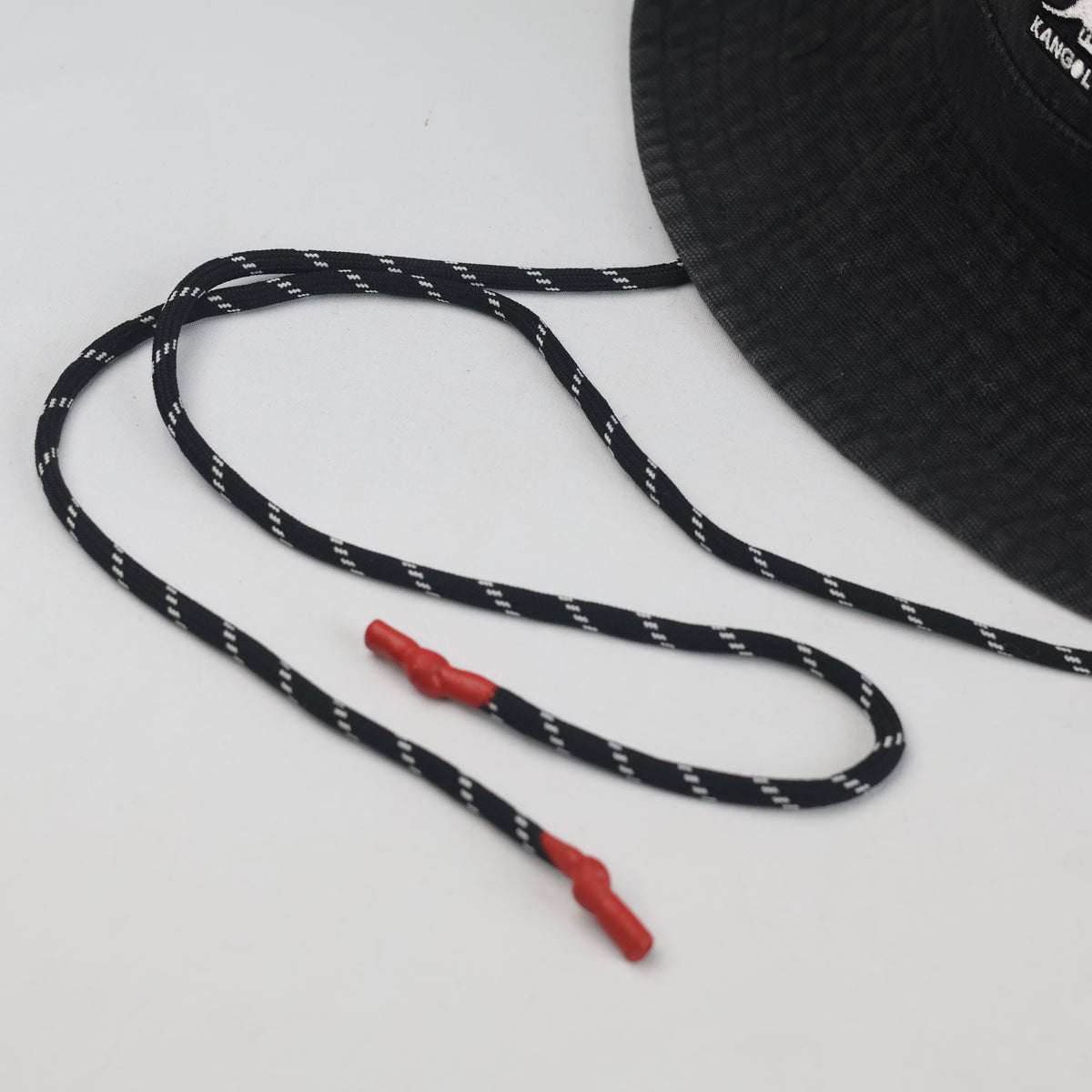Thrifted Kangol Black Chin Strap Explorer Bucket Hat