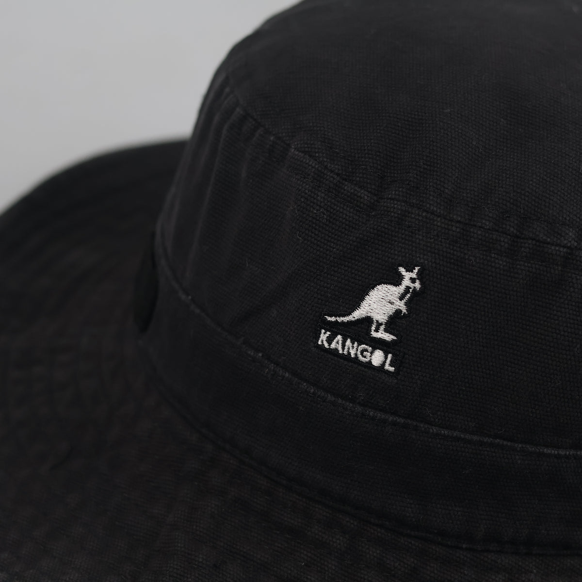 Thrifted Kangol Black Chin Strap Explorer Bucket Hat
