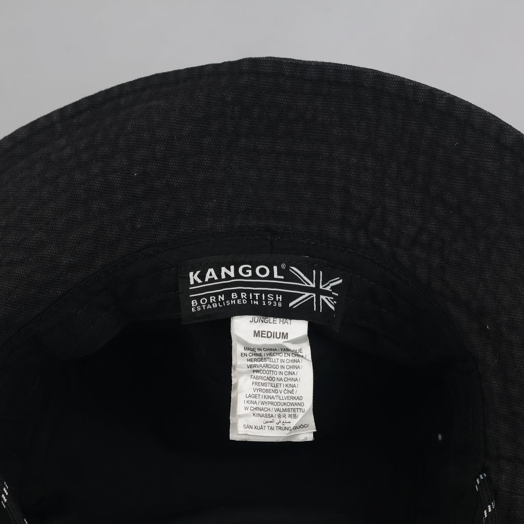 Thrifted Kangol Black Chin Strap Explorer Bucket Hat
