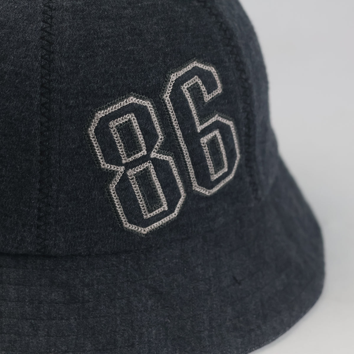 Thrifted LeCaf Number 86 Dark Charcoal Denim Bucket Hat